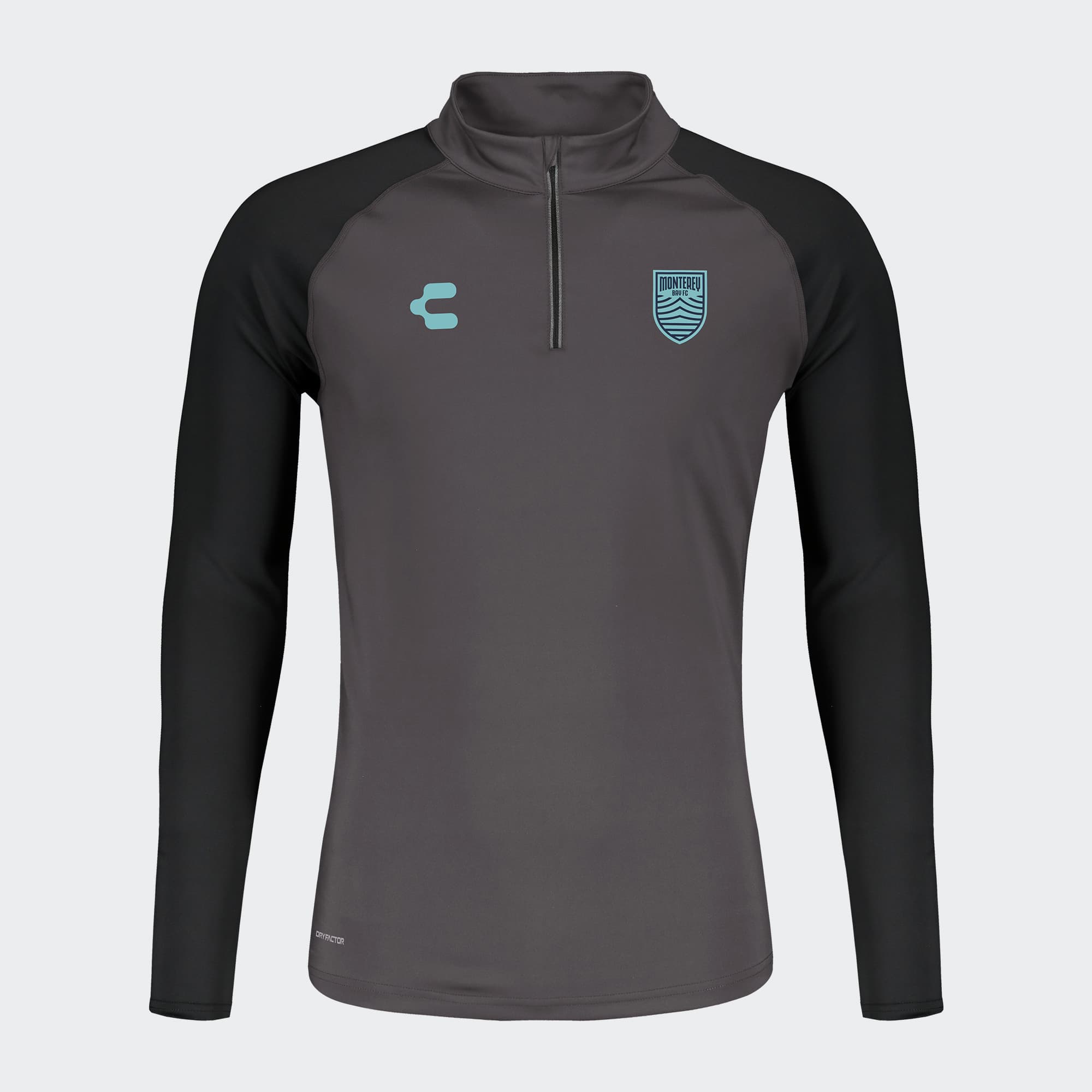 Gray Black Monterey Bay FC Pullover for Men Charly Sport Soccer Gear