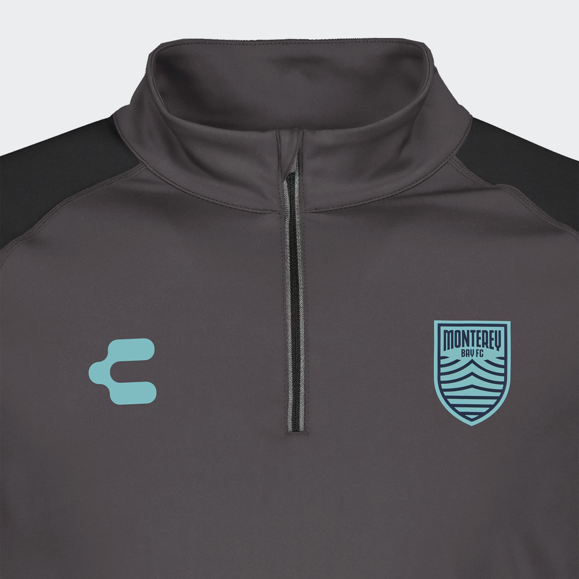 Gray Black Monterey Bay FC Pullover for Men Charly Sport Soccer Gear