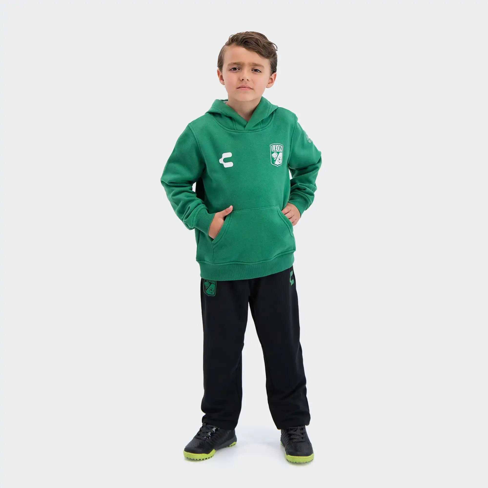 Leon 25-26 Green Sweatshirt for Boy Charly Sport Soccer Gear