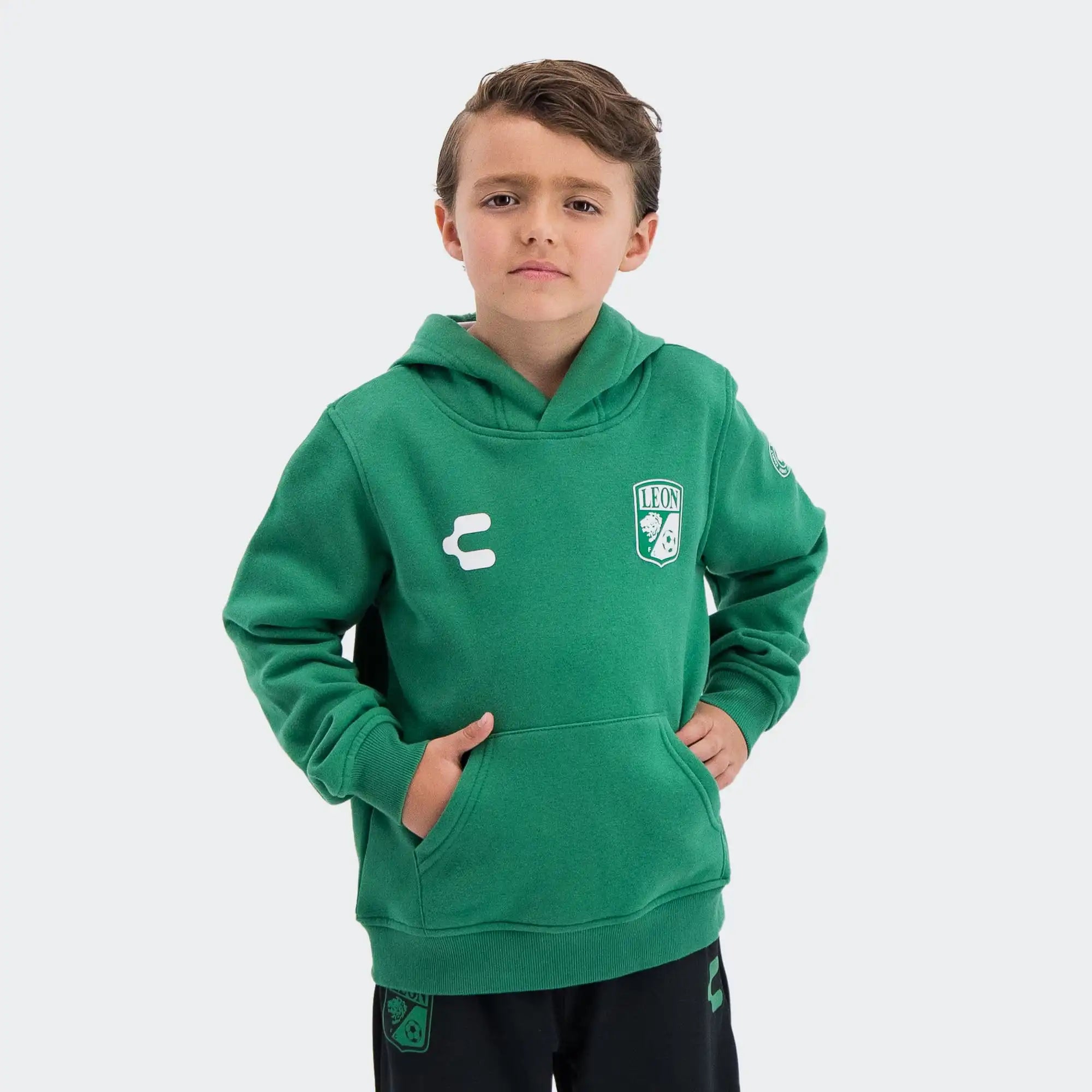 Leon 25-26 Green Sweatshirt for Boy Charly Sport Soccer Gear
