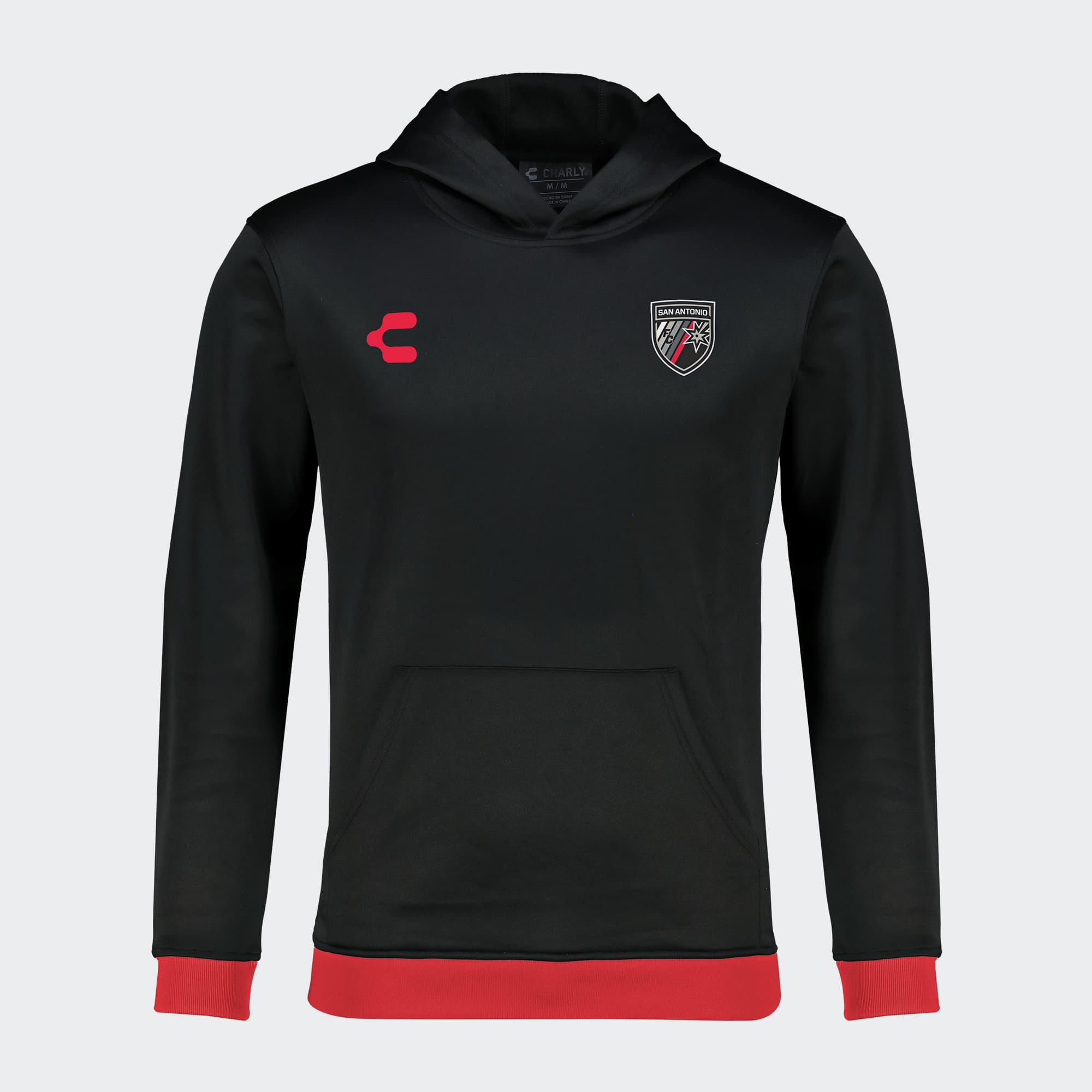 Black Red San Antonio Sweatshirt for Men Charly Sport Soccer Gear