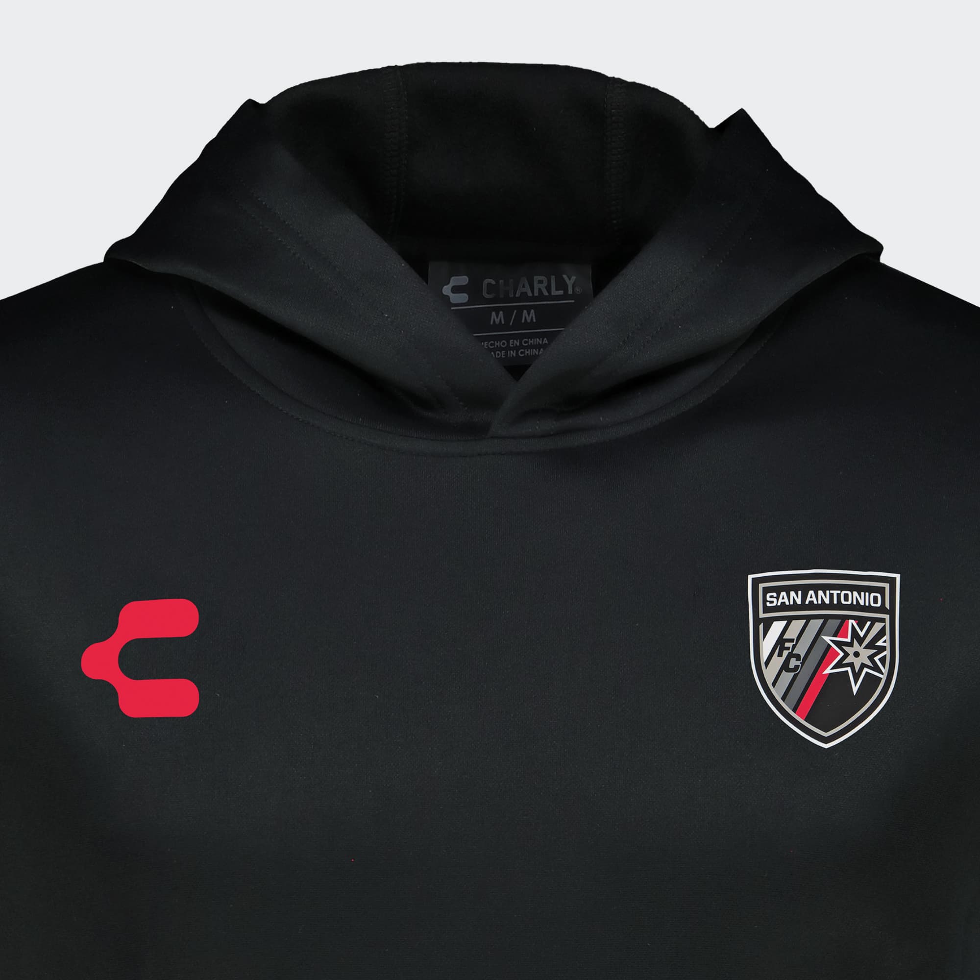 Black Red San Antonio Sweatshirt for Men Charly Sport Soccer Gear