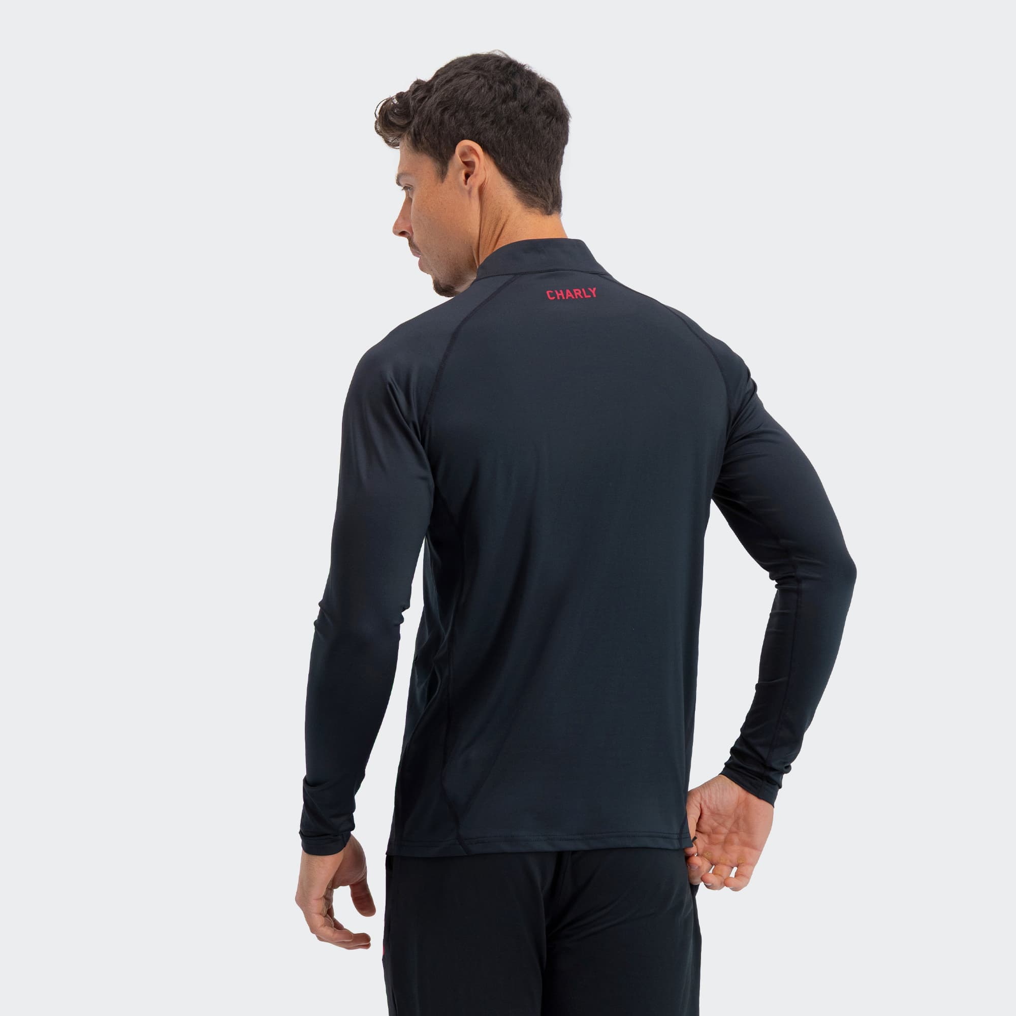 Black Red San Antonio Pullover for Men Charly Sport Soccer Gear