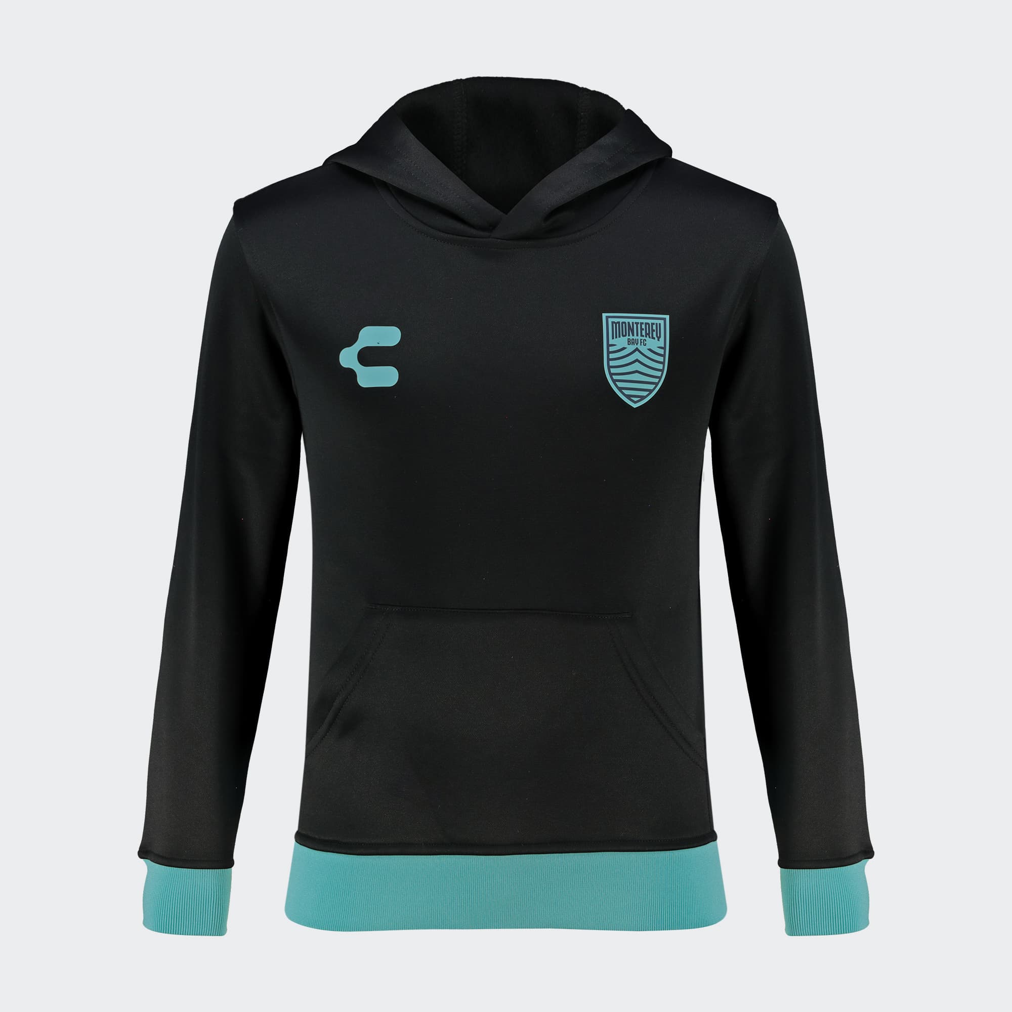 Black Aqua Monterey Bay FC Sweatshirt for Boy Charly Sport Soccer Gear