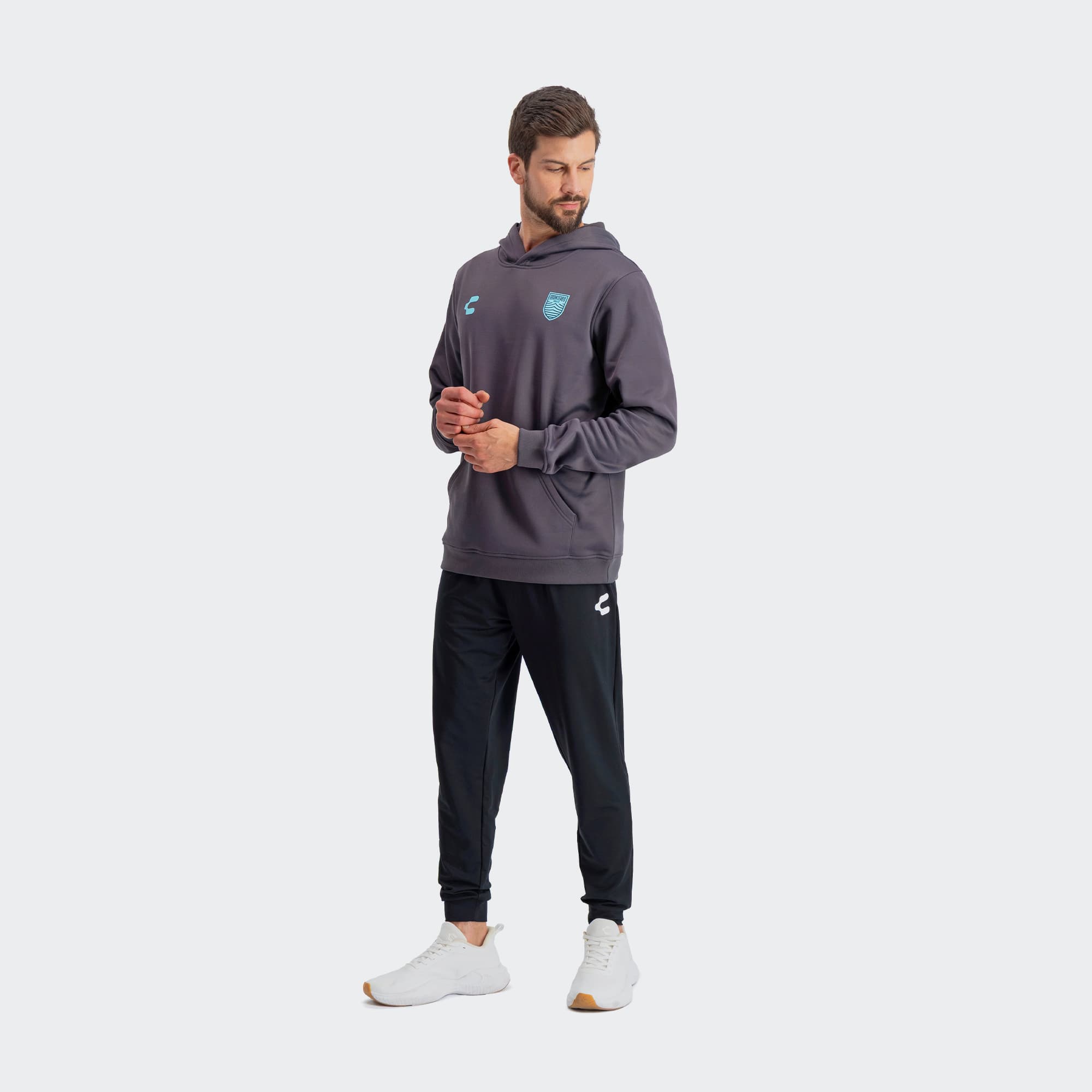 Gray Monterey Bay FC Sweatshirt for Men Charly Sport Soccer Gear
