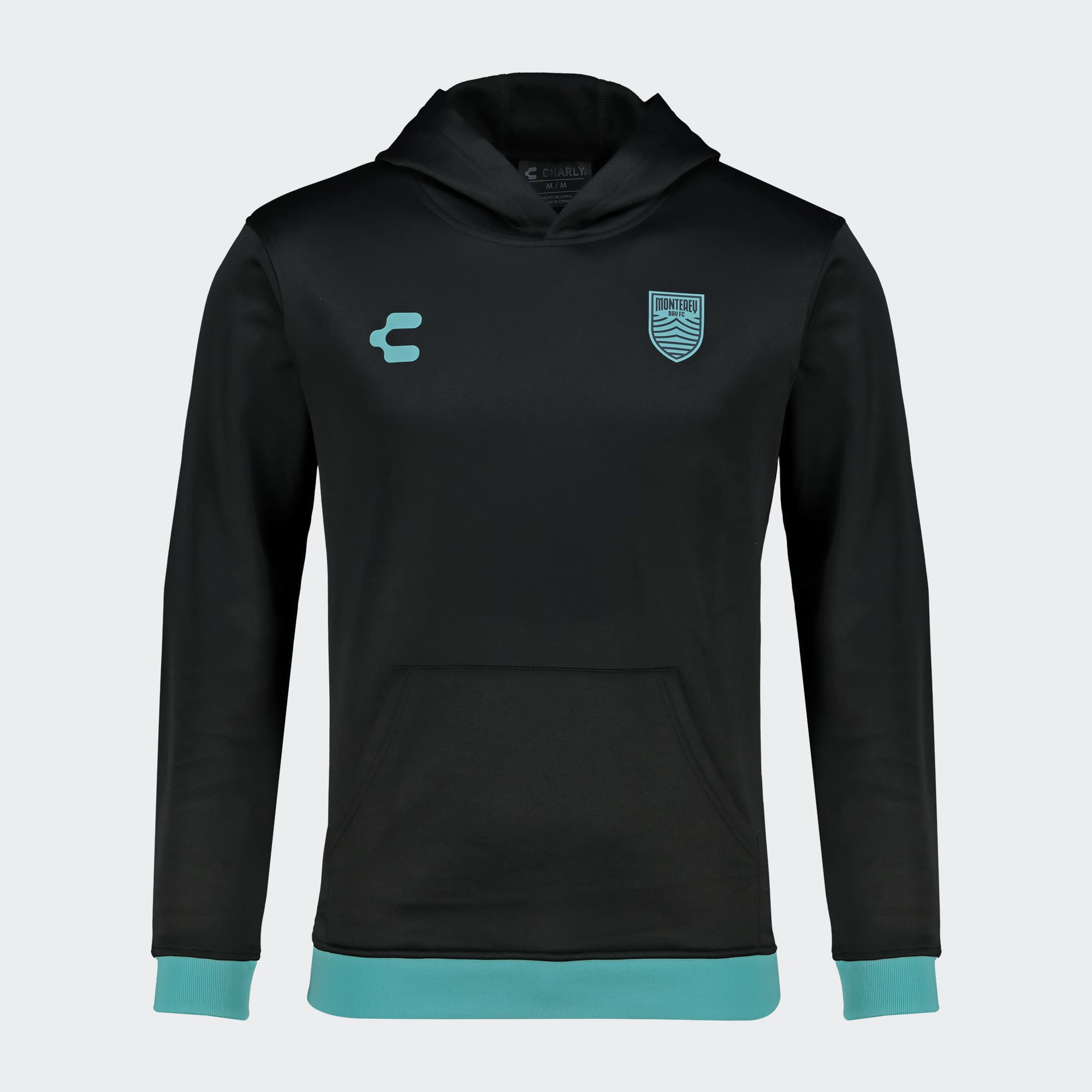 Black Aqua Monterey Bay FC Sweatshirt for Men Charly Sport Soccer Gear