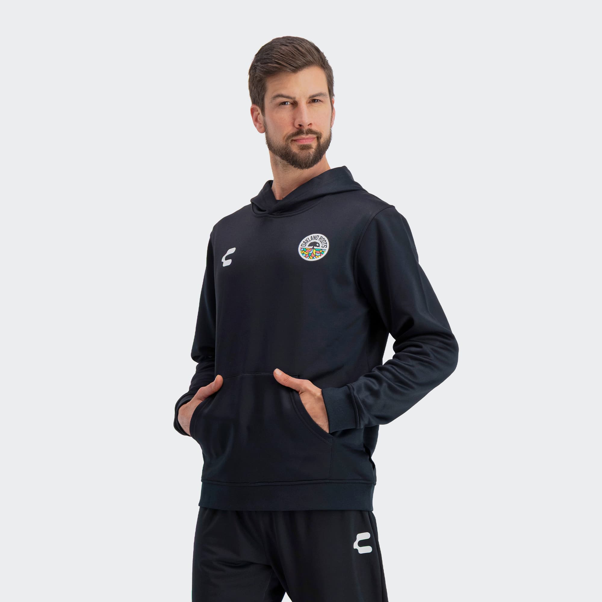Black Oakland Roots Sweatshirt for Men Charly Sport Soccer Gear
