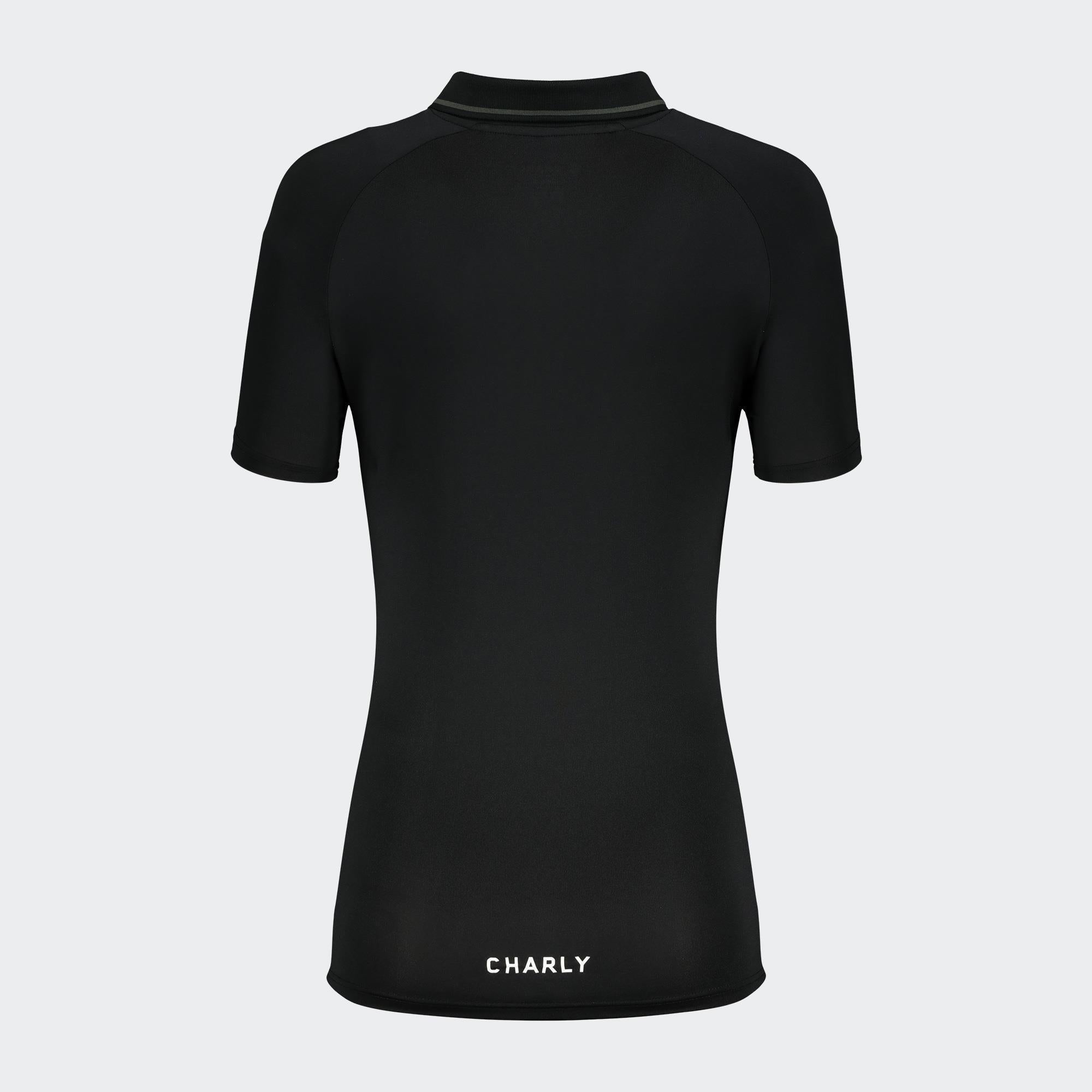 Black Training Polo for Women Charly Soccer Gear