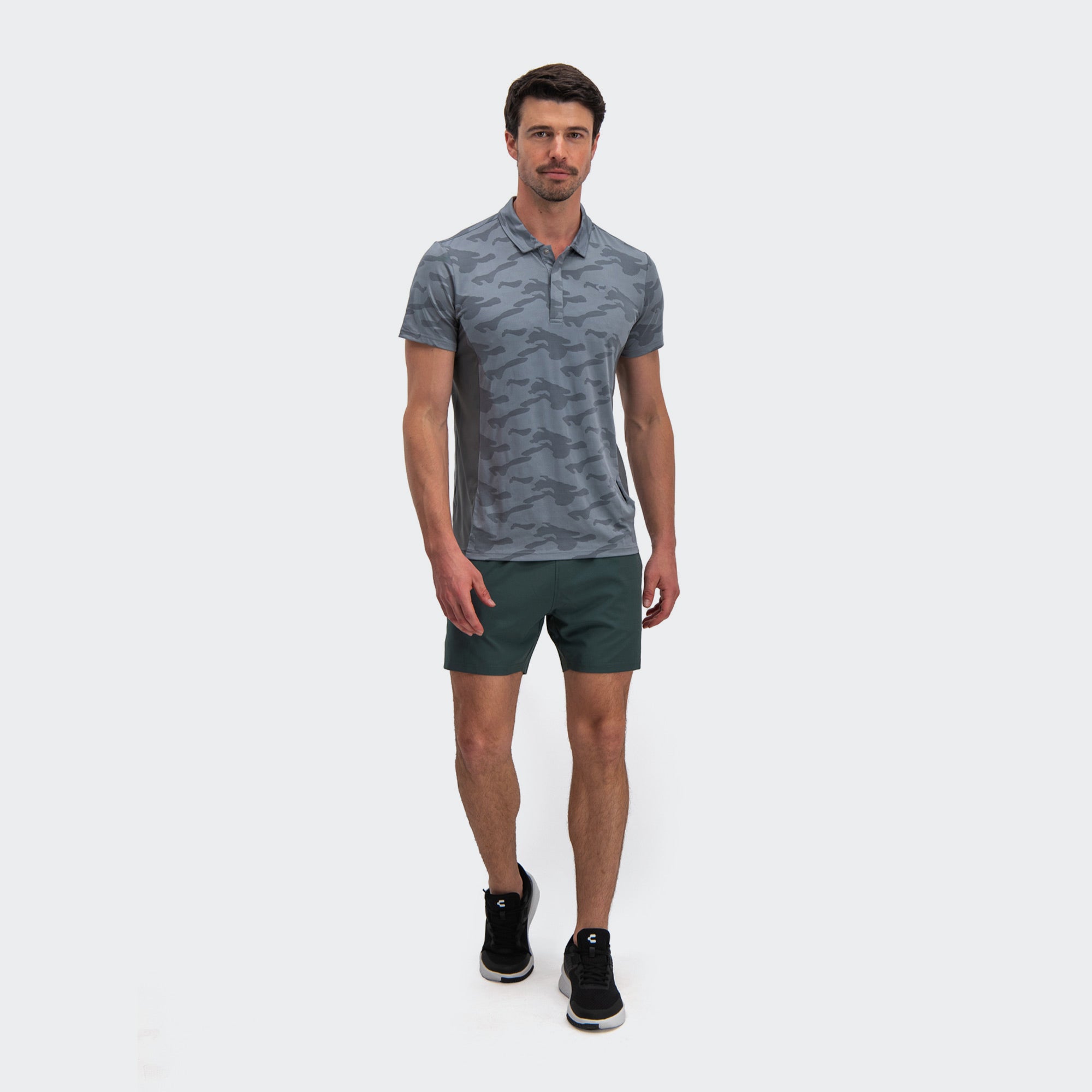 Grey Training Polo T-Shirt for Men Charly Sport