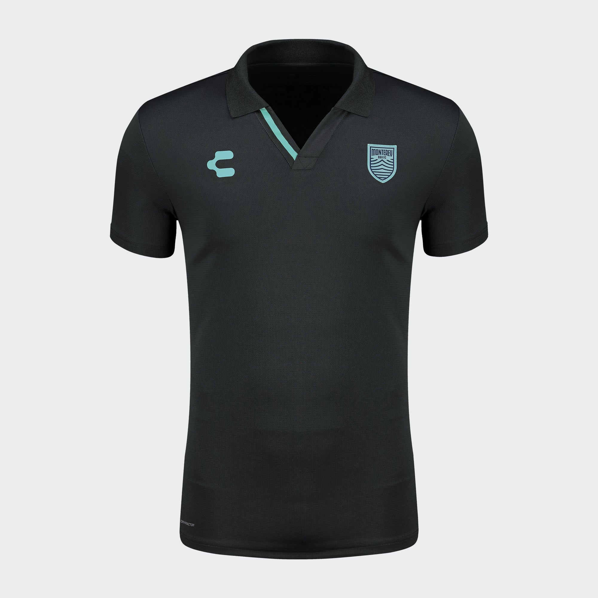 Black Monterey Bay Polo T-Shirt for Men Charly Sport Soccer Gear