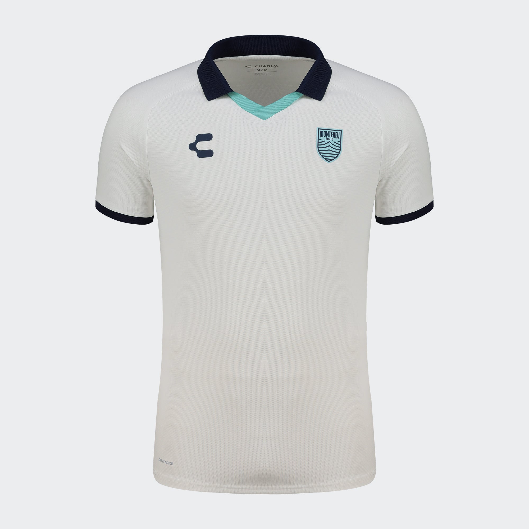 White Navy Monterey Bay Polo T-Shirt for Men Charly Sport Soccer Gear