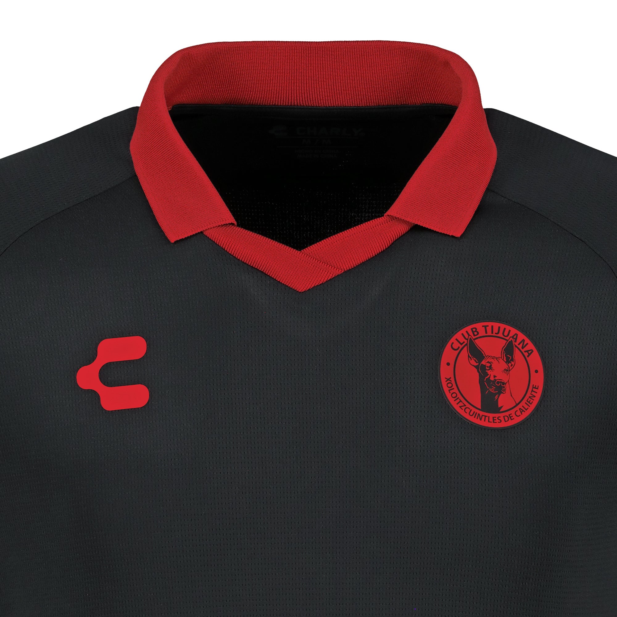 Charly Sport Soccer Gear Xolos 25-26 Black Polo T-Shirt for Men