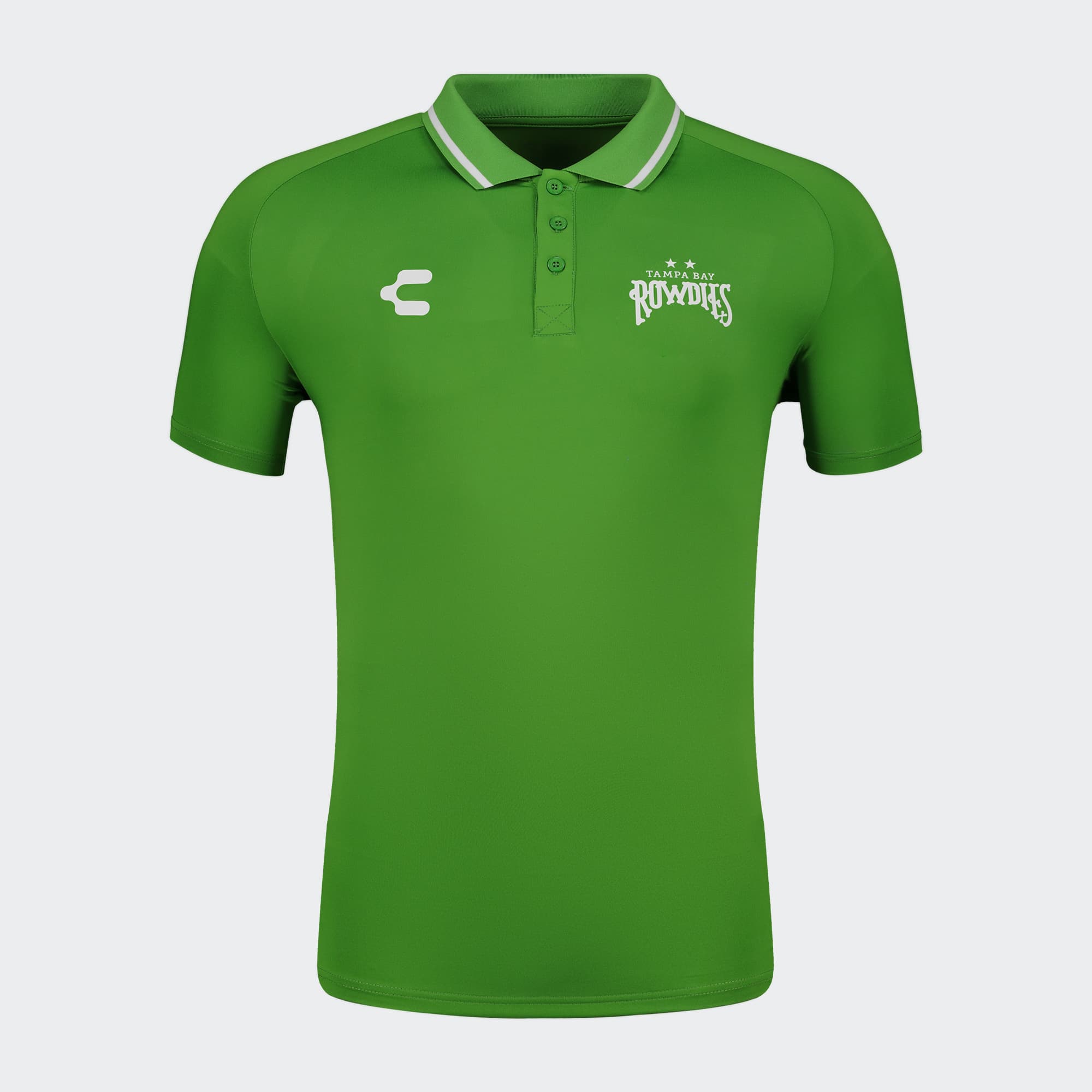 Green Tampa Bay Rowdies Polo for Men Charly Sport Soccer Gear