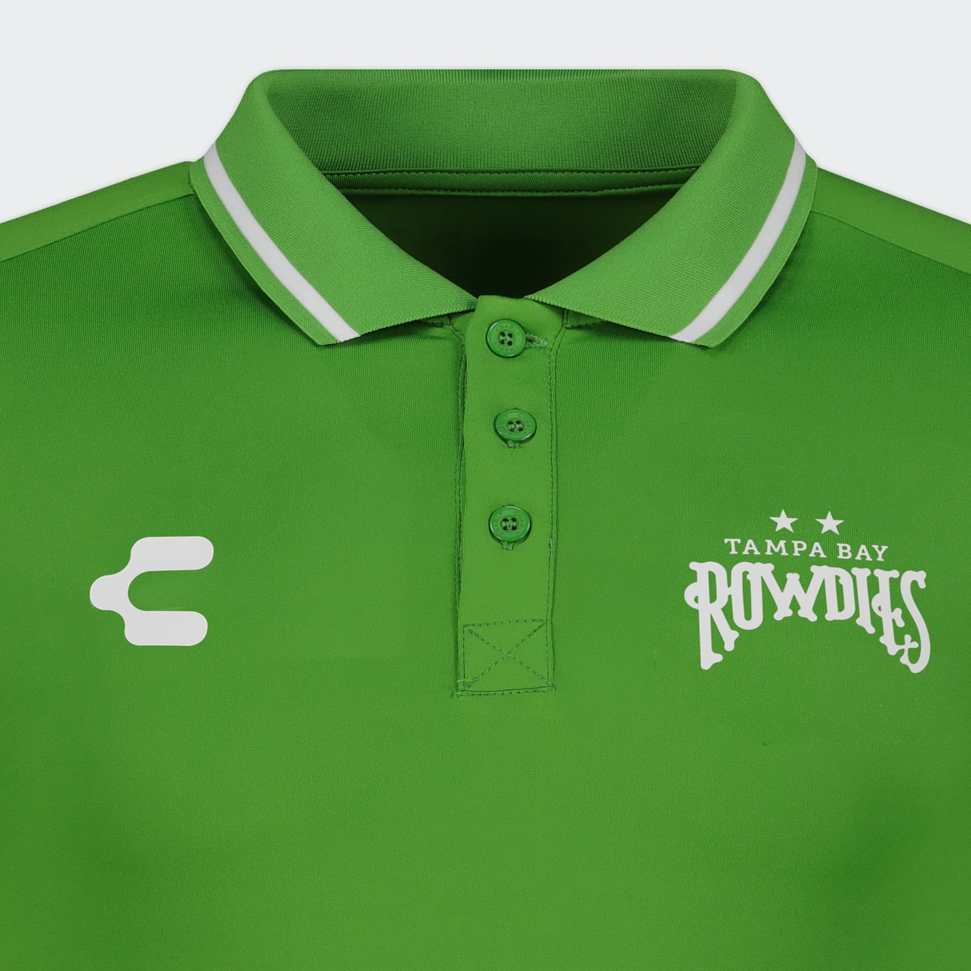 Green Tampa Bay Rowdies Polo for Men Charly Sport Soccer Gear