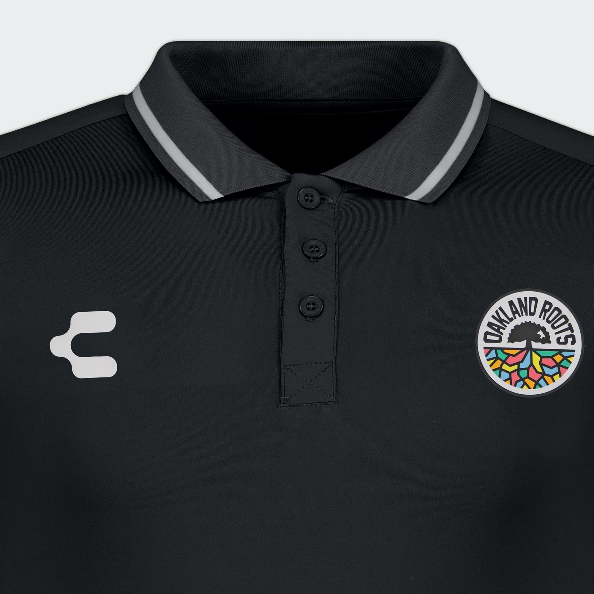 Black Oakland Roots Polo for Men Charly Sport Soccer Gear