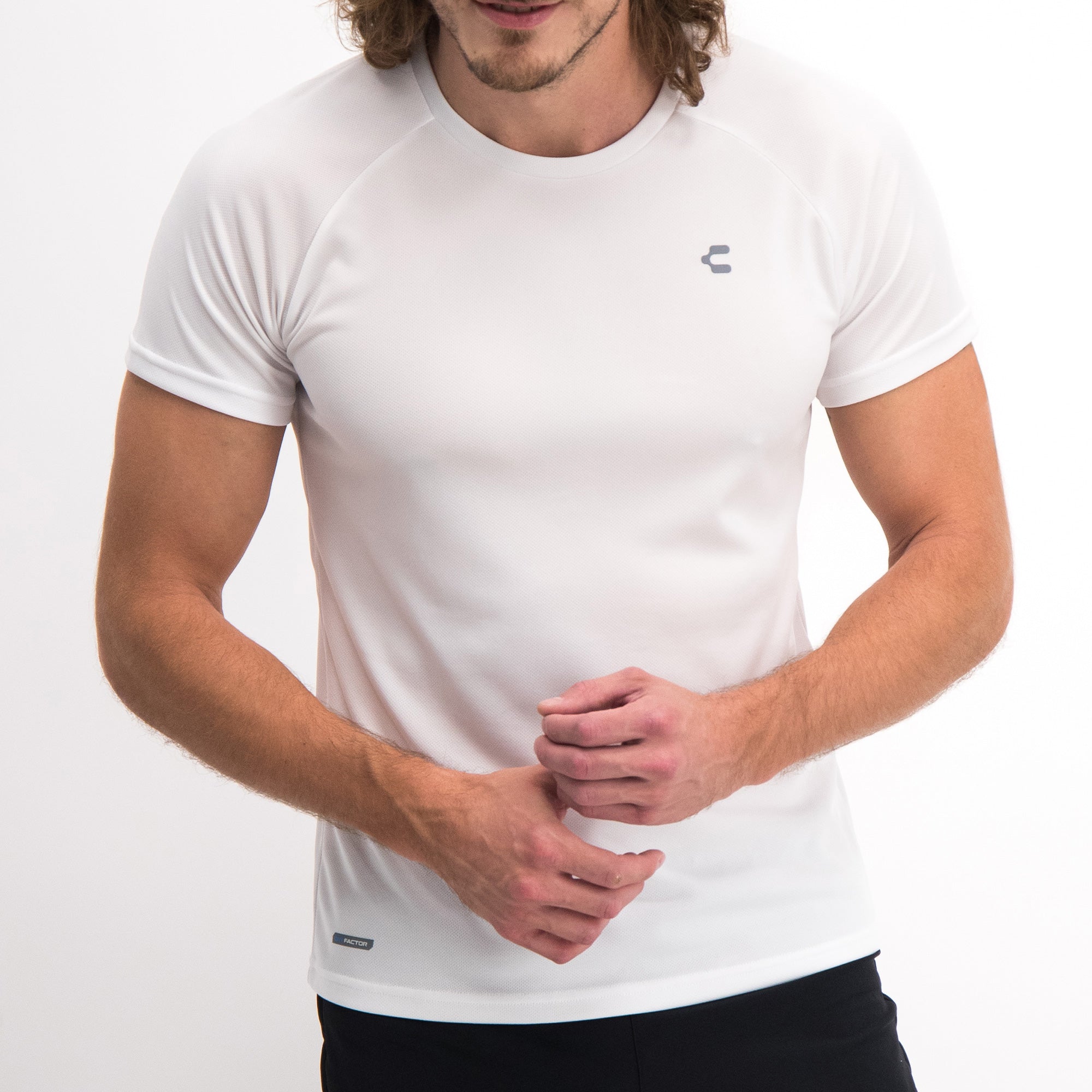 White Training T-Shirt for Men Charly Sport
