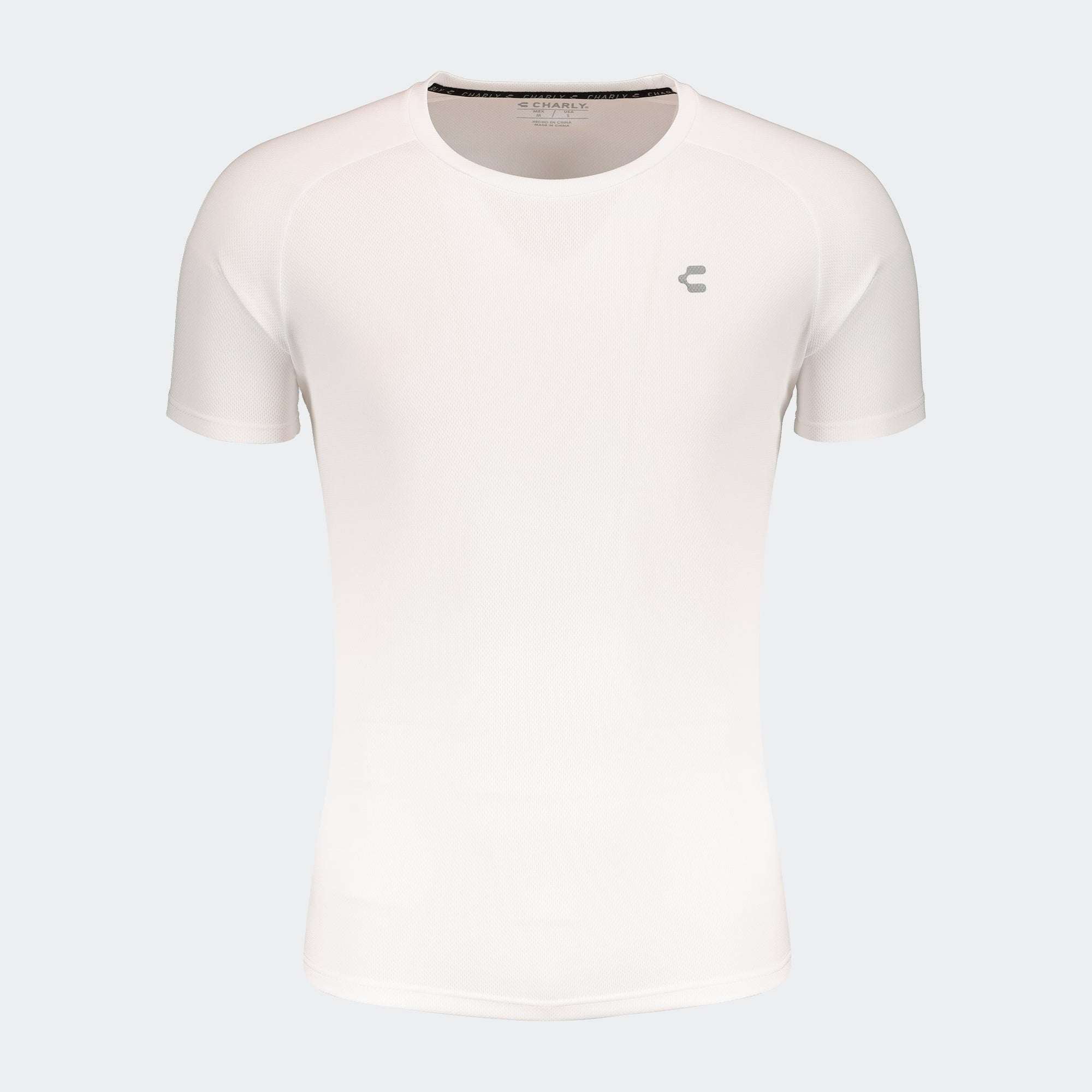 White Training T-Shirt for Men Charly Sport
