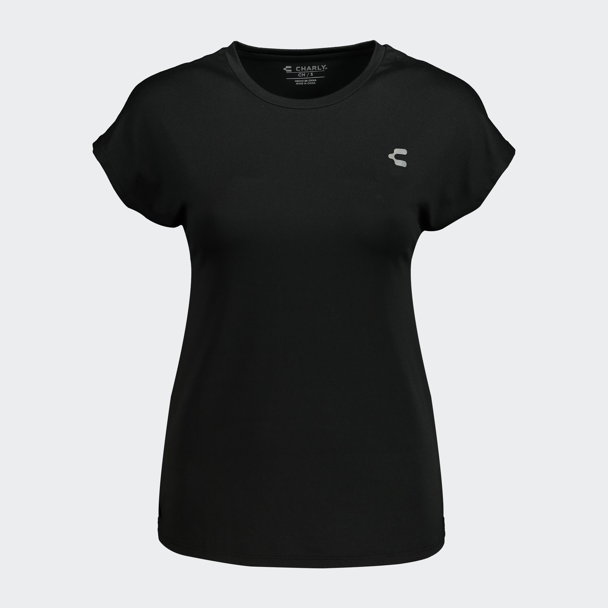 Black Fitness T-Shirt for Women Charly Recycle Sport