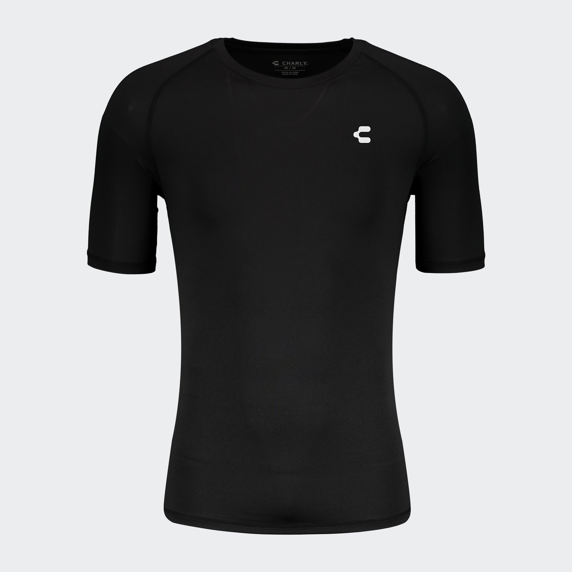 Black Training Shirt for Men Charly Recycle Sport