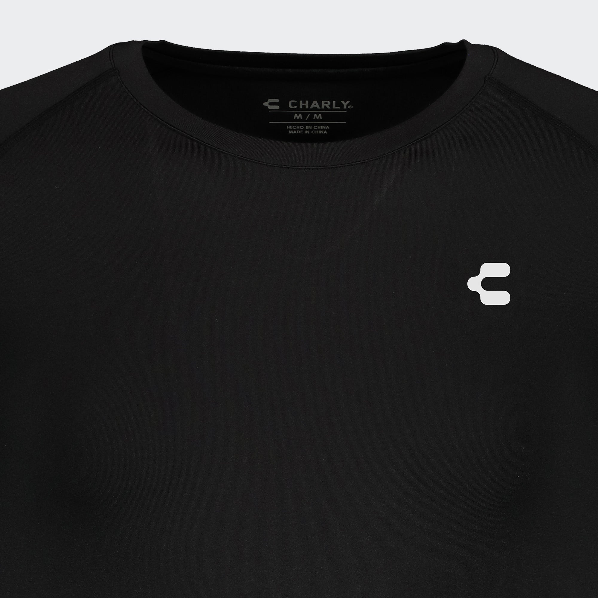 Black Training Shirt for Men Charly Recycle Sport