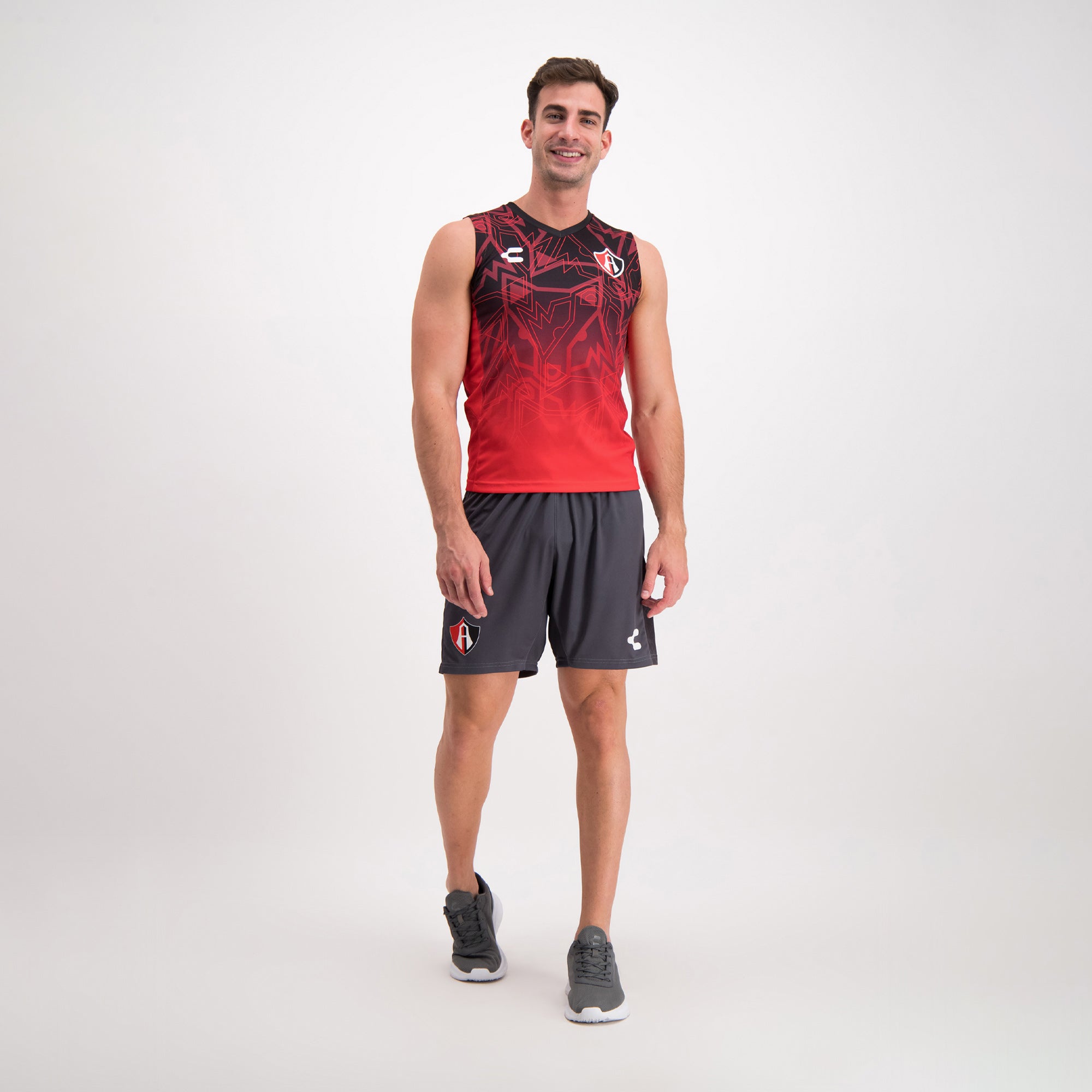 Red Black Atlas Training Tank Top For Men Charly Sport