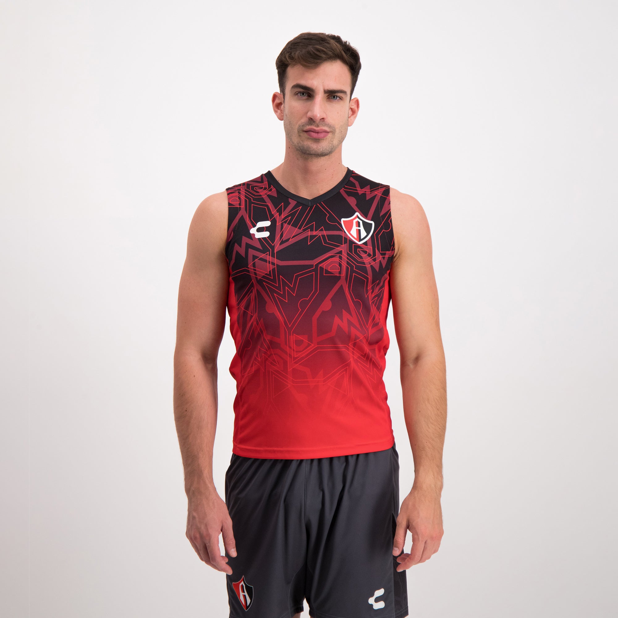 Red Black Atlas Training Tank Top For Men Charly Sport