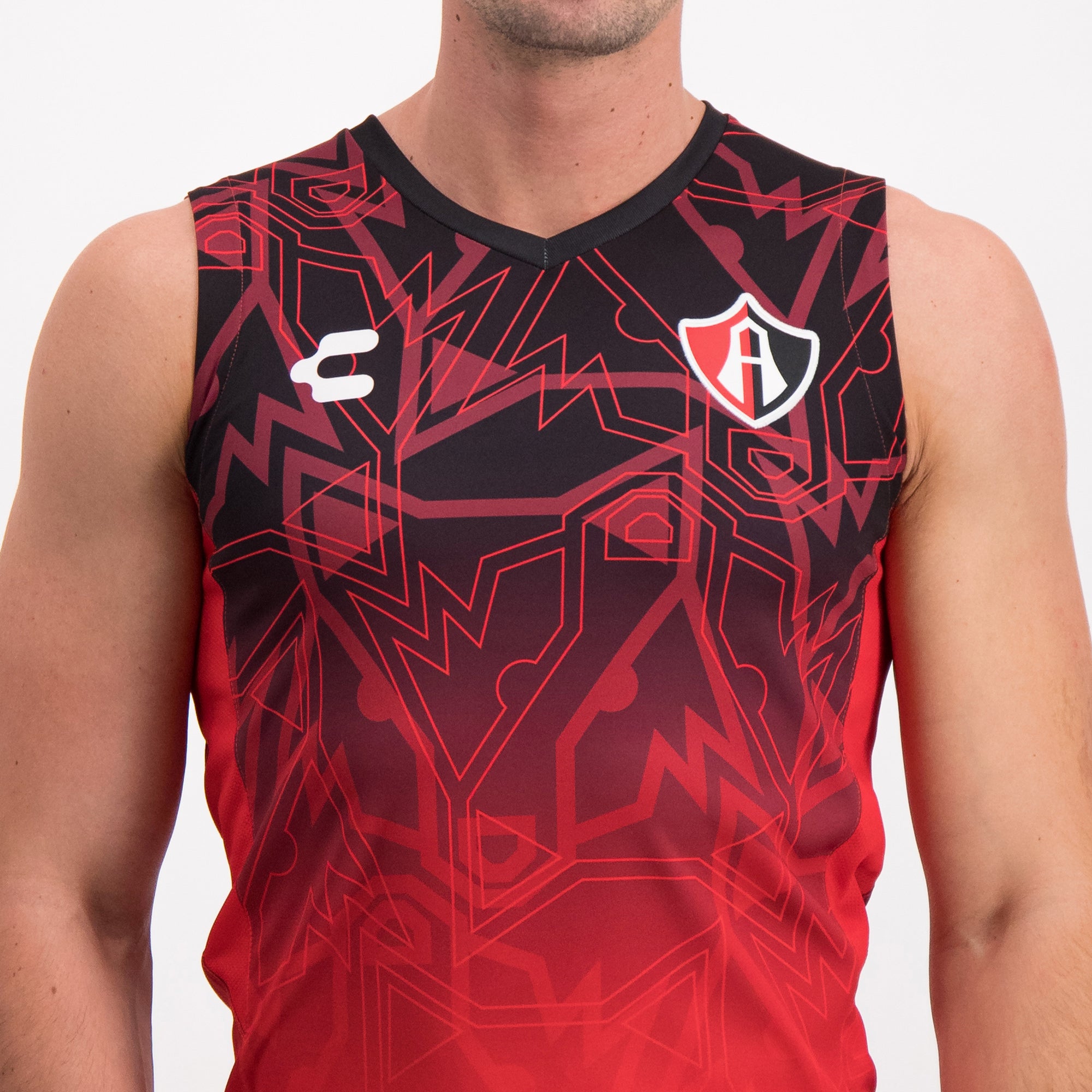 Red Black Atlas Training Tank Top For Men Charly Sport