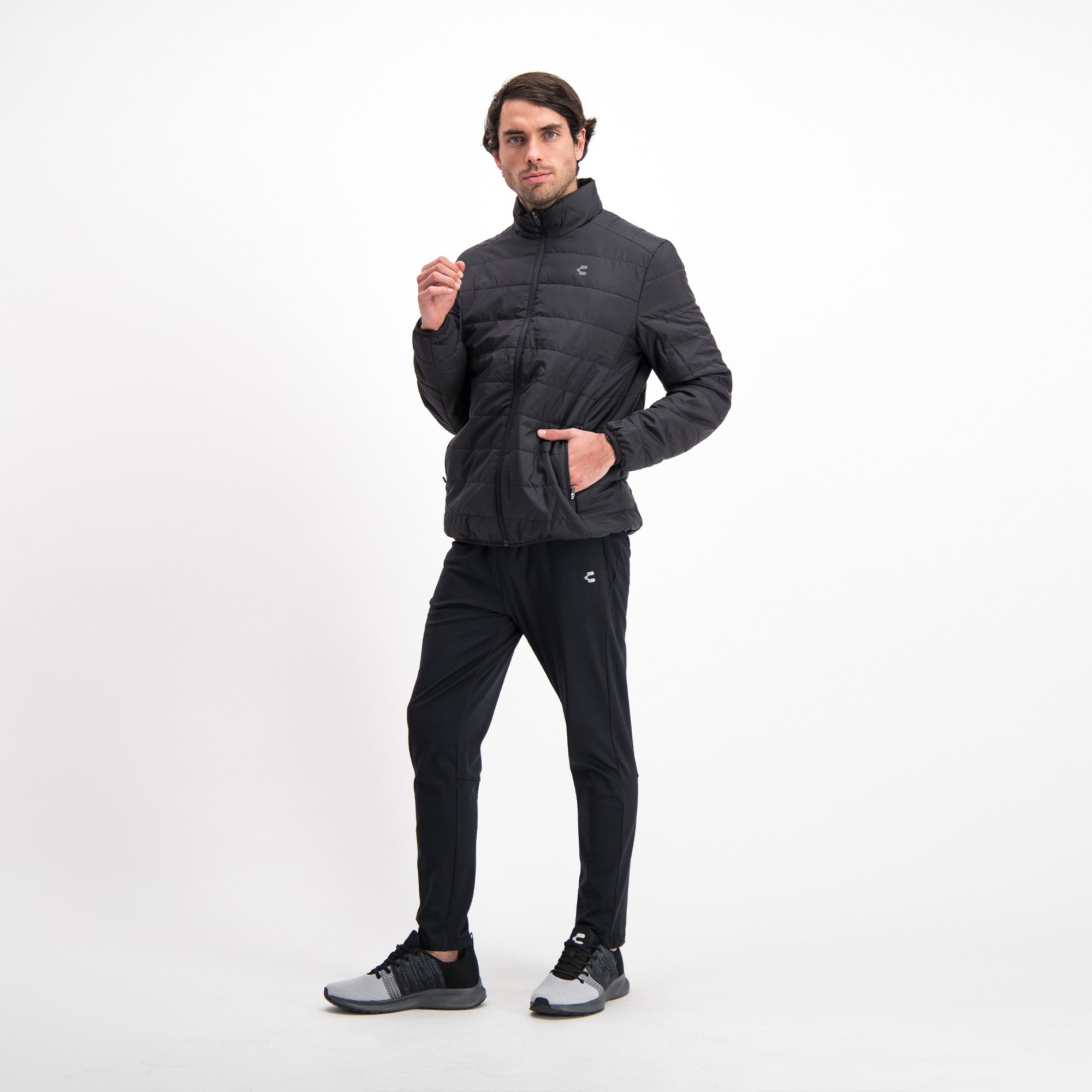 Black Training Jacket for Men Charly Sport Winter