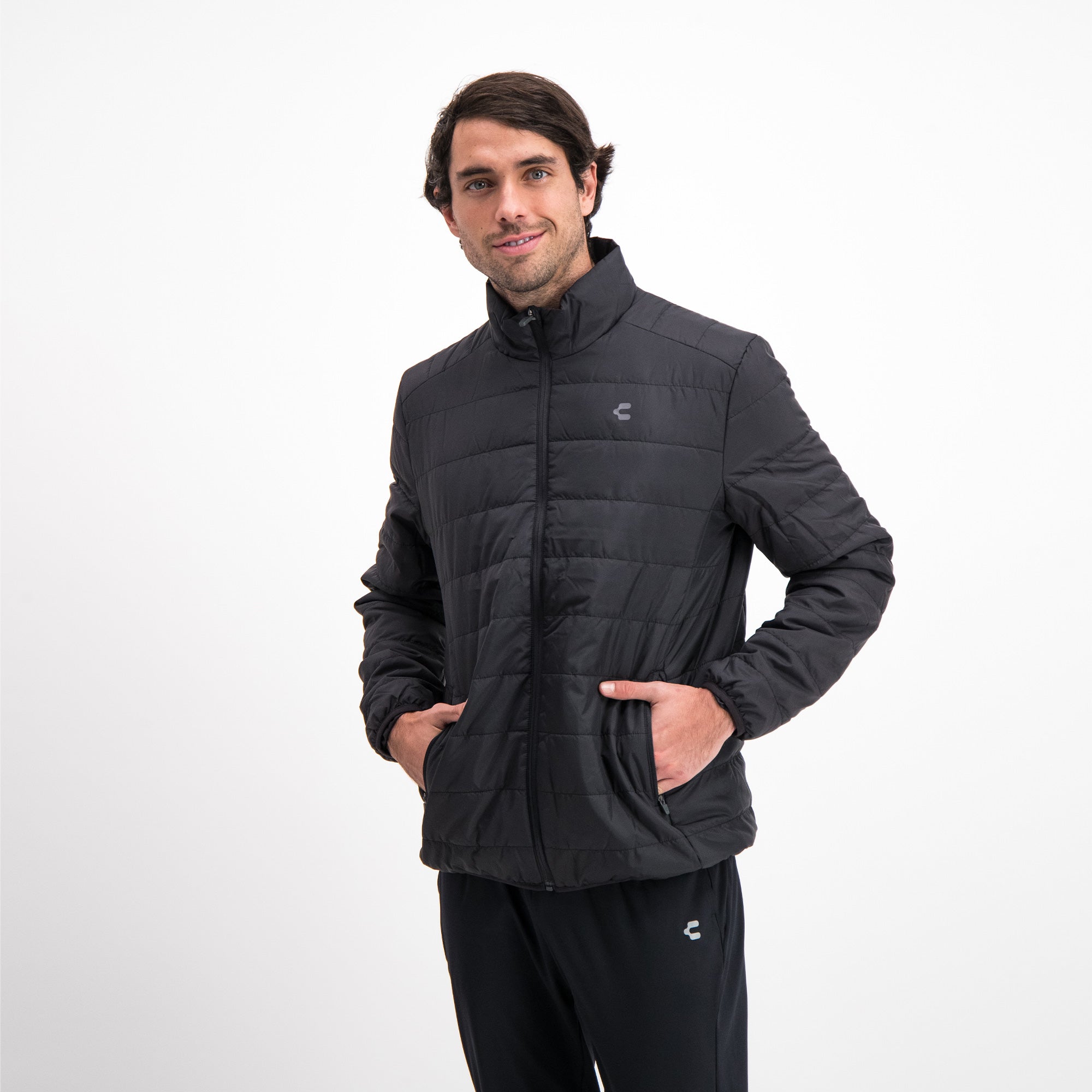 Black Training Jacket for Men Charly Sport Winter