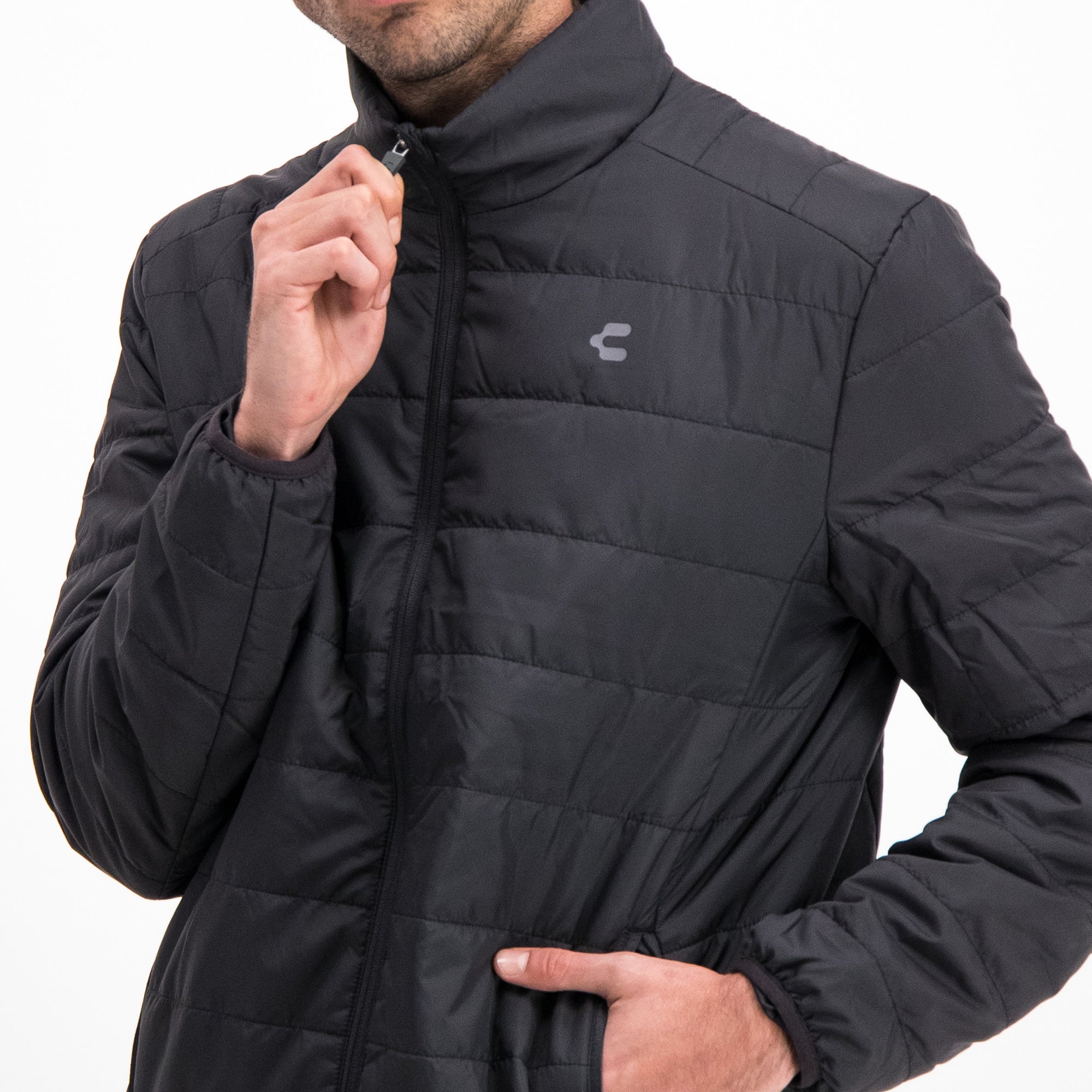 Black Training Jacket for Men Charly Sport Winter