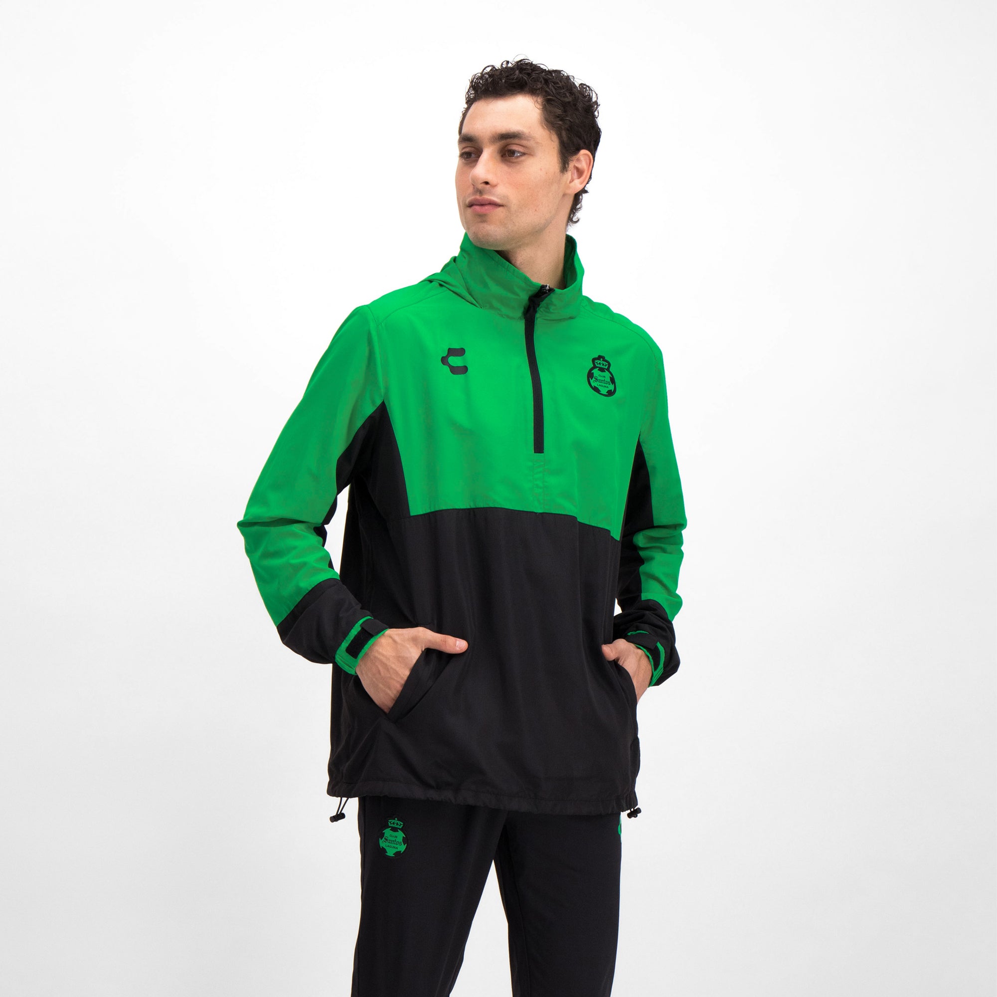 Green Santos Training Jacket For Men Charly Sport