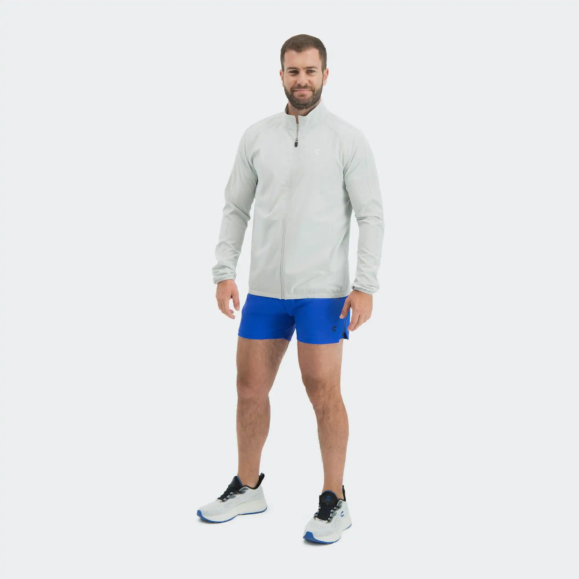 Light Gray Training Jacket for Men Charly Essentials Lifestyle