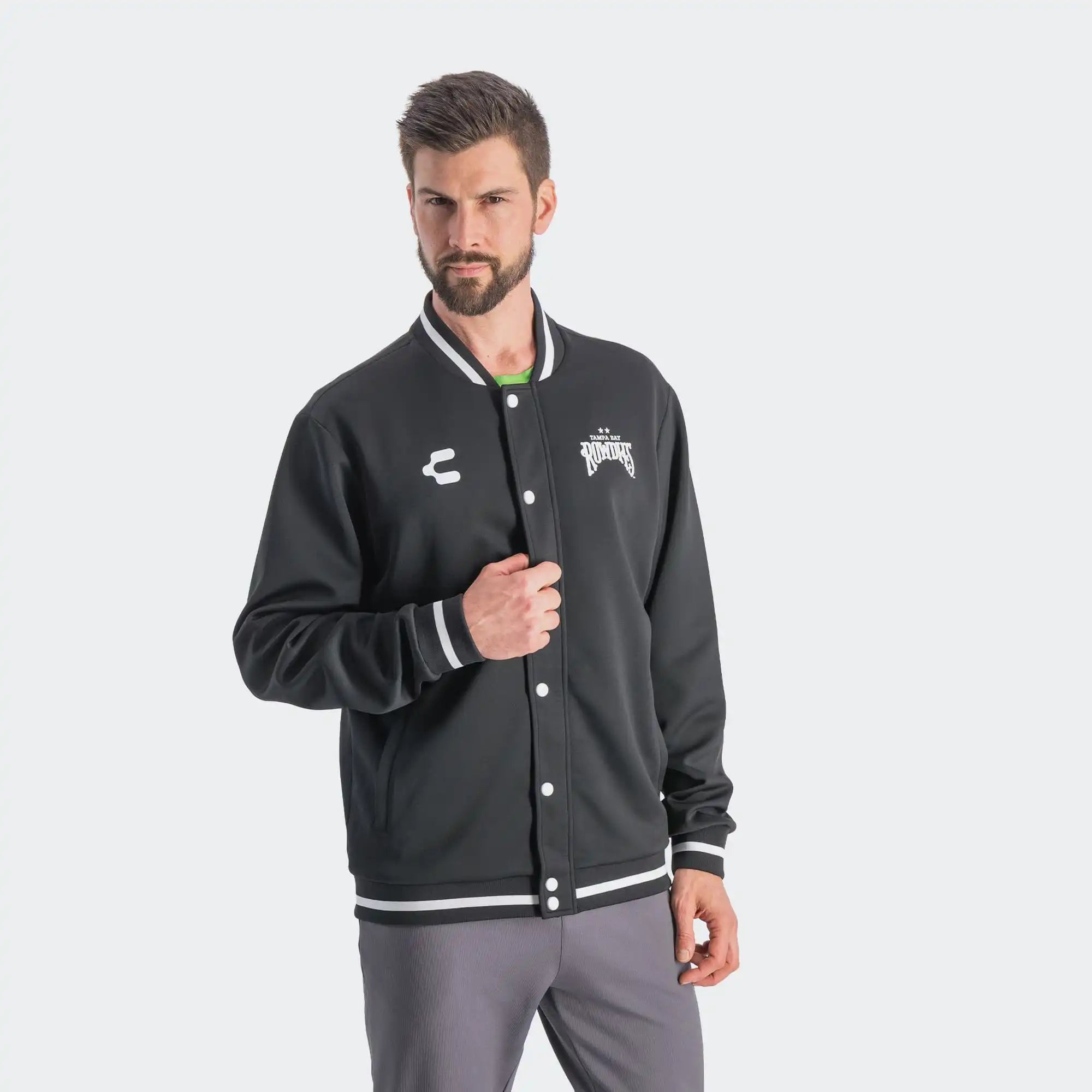 Tampa Bay Rowdies Black White Jacket for Men Charly Sport Gear