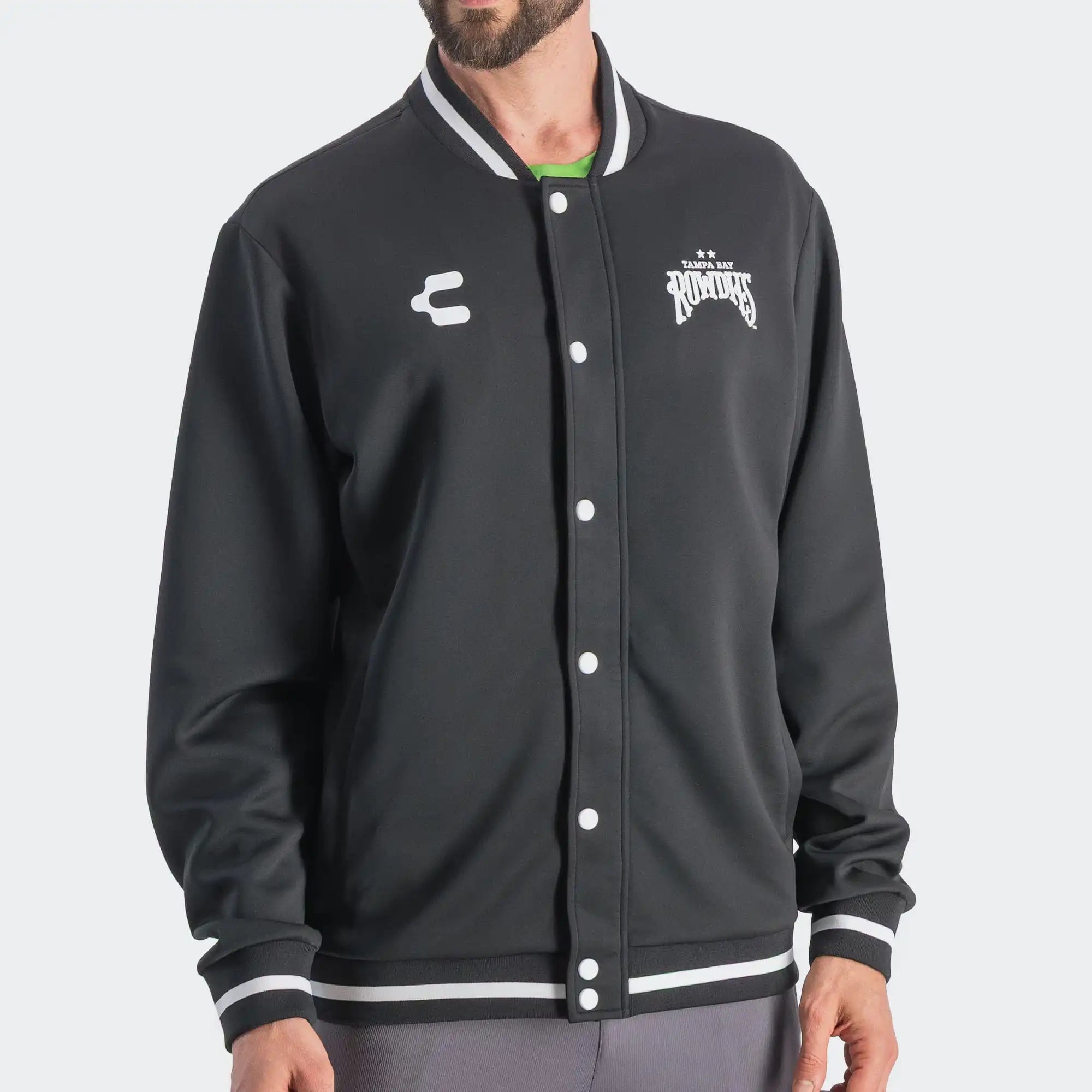 Tampa Bay Rowdies Black White Jacket for Men Charly Sport Gear