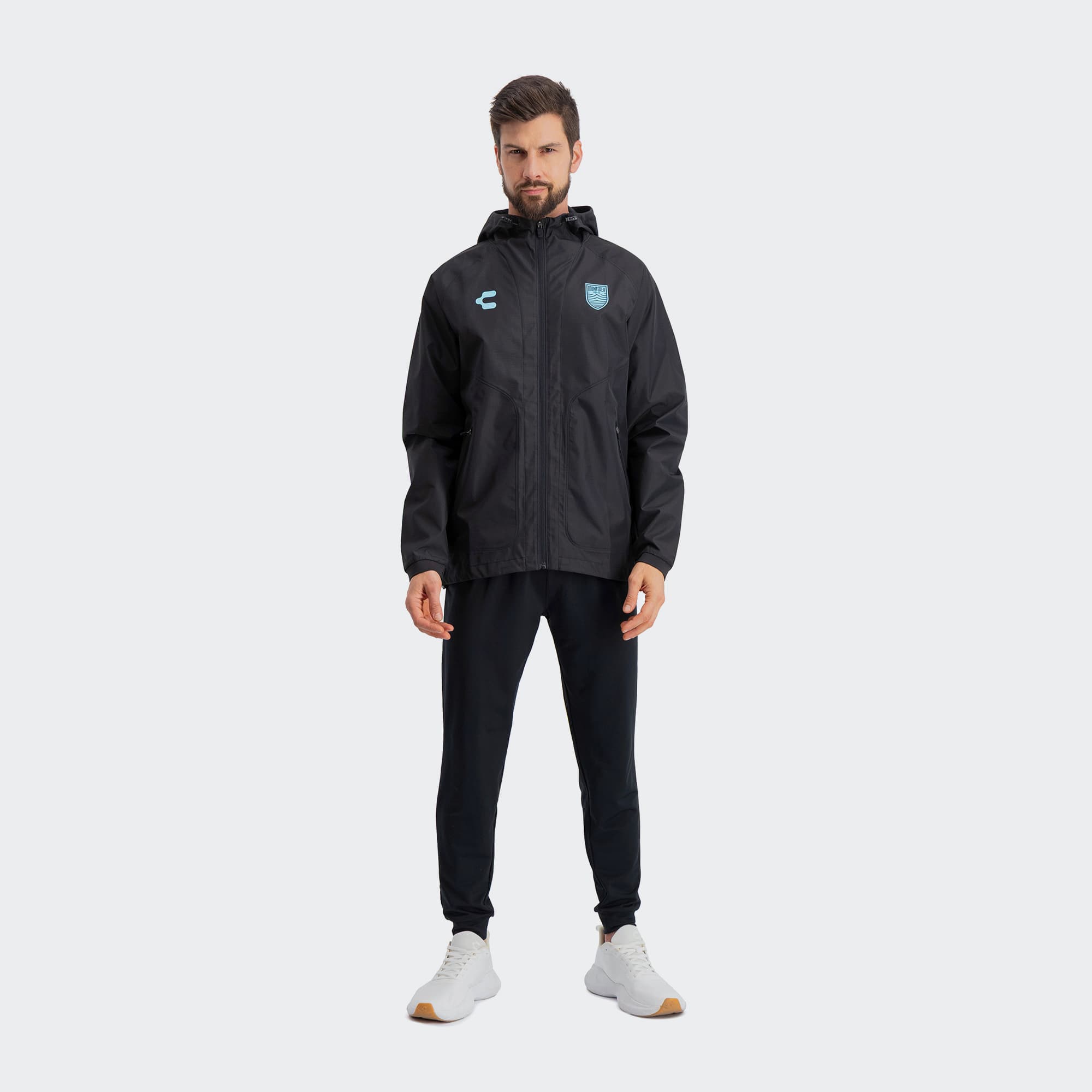 Black Monterey Bay FC Jacket for Men Charly Sport Soccer Gear
