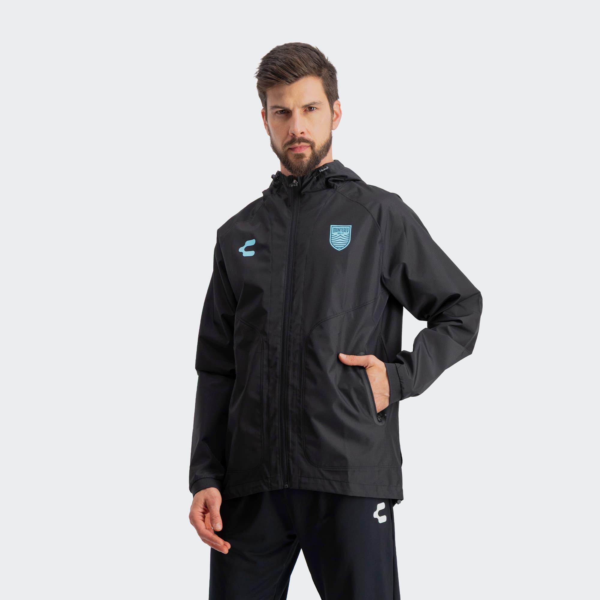 Black Monterey Bay FC Jacket for Men Charly Sport Soccer Gear