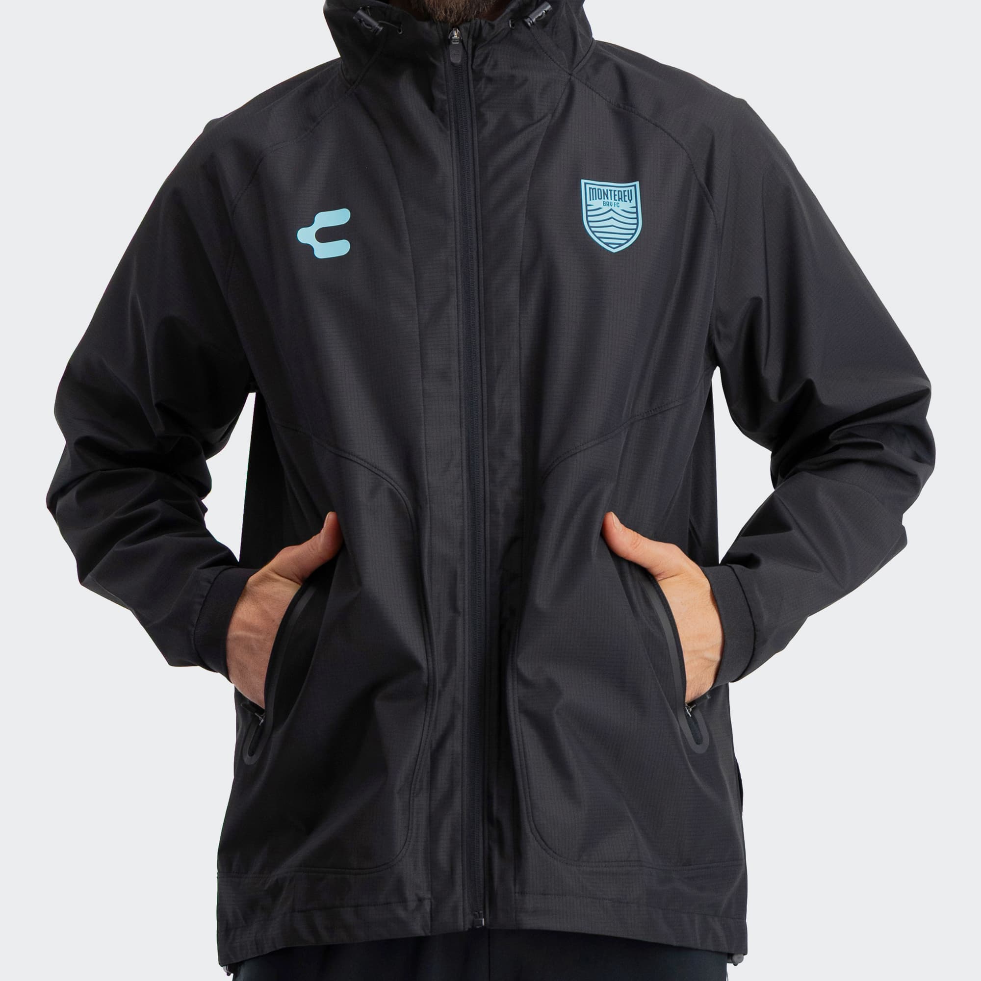 Black Monterey Bay FC Jacket for Men Charly Sport Soccer Gear