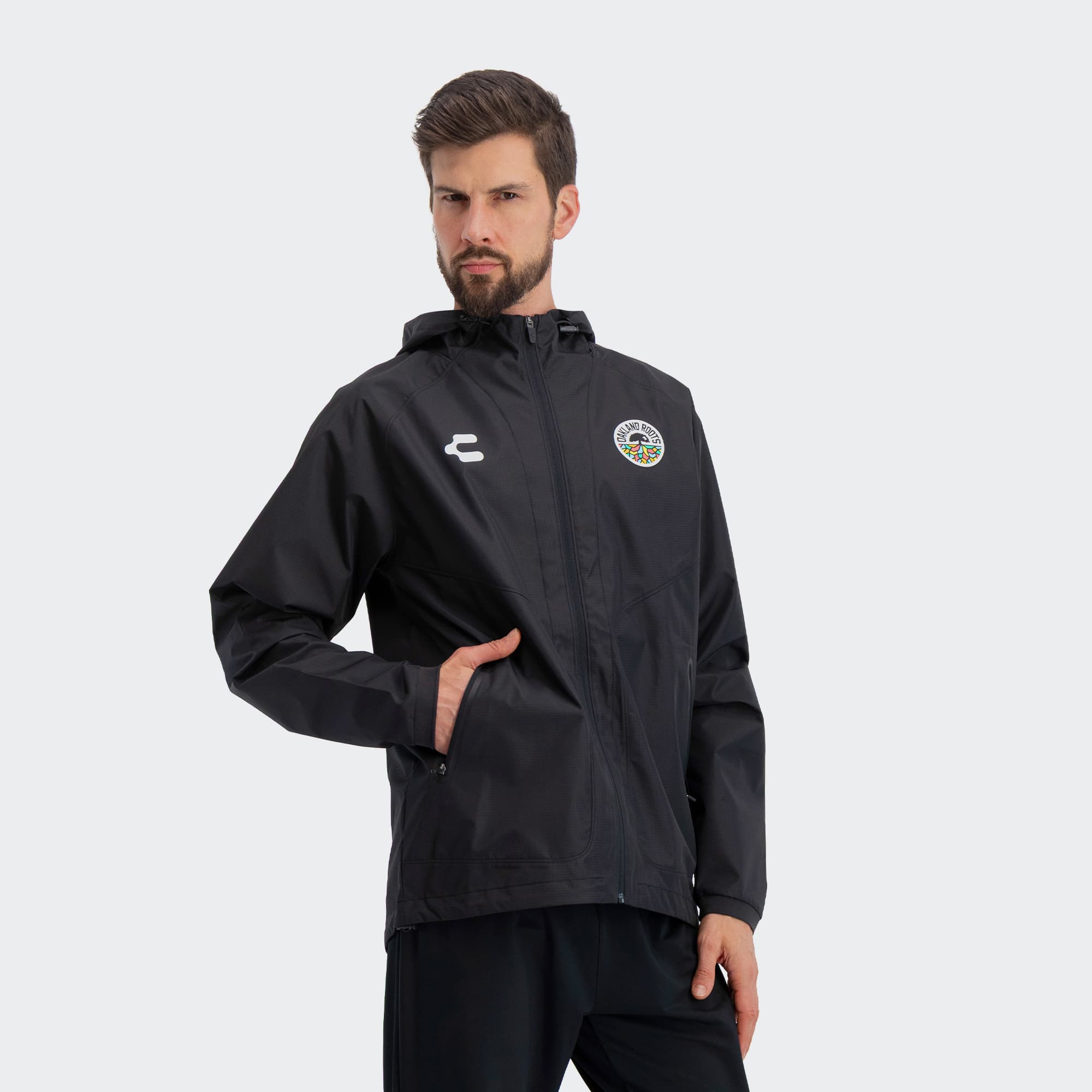 Black Oakland Roots Jacket for Men Charly Sport Gear