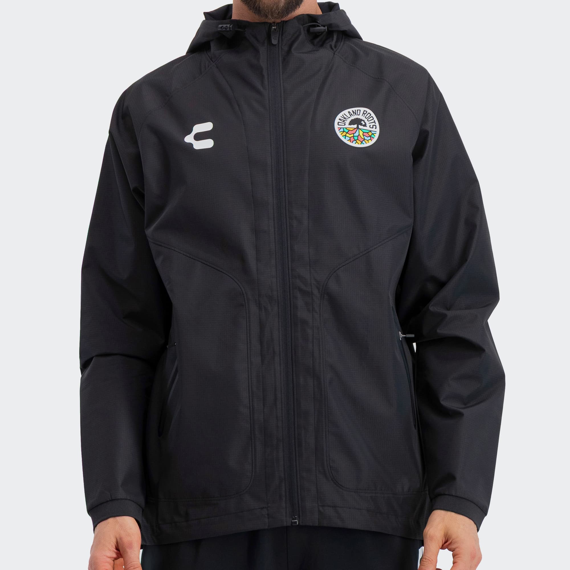 Black Oakland Roots Jacket for Men Charly Sport Gear