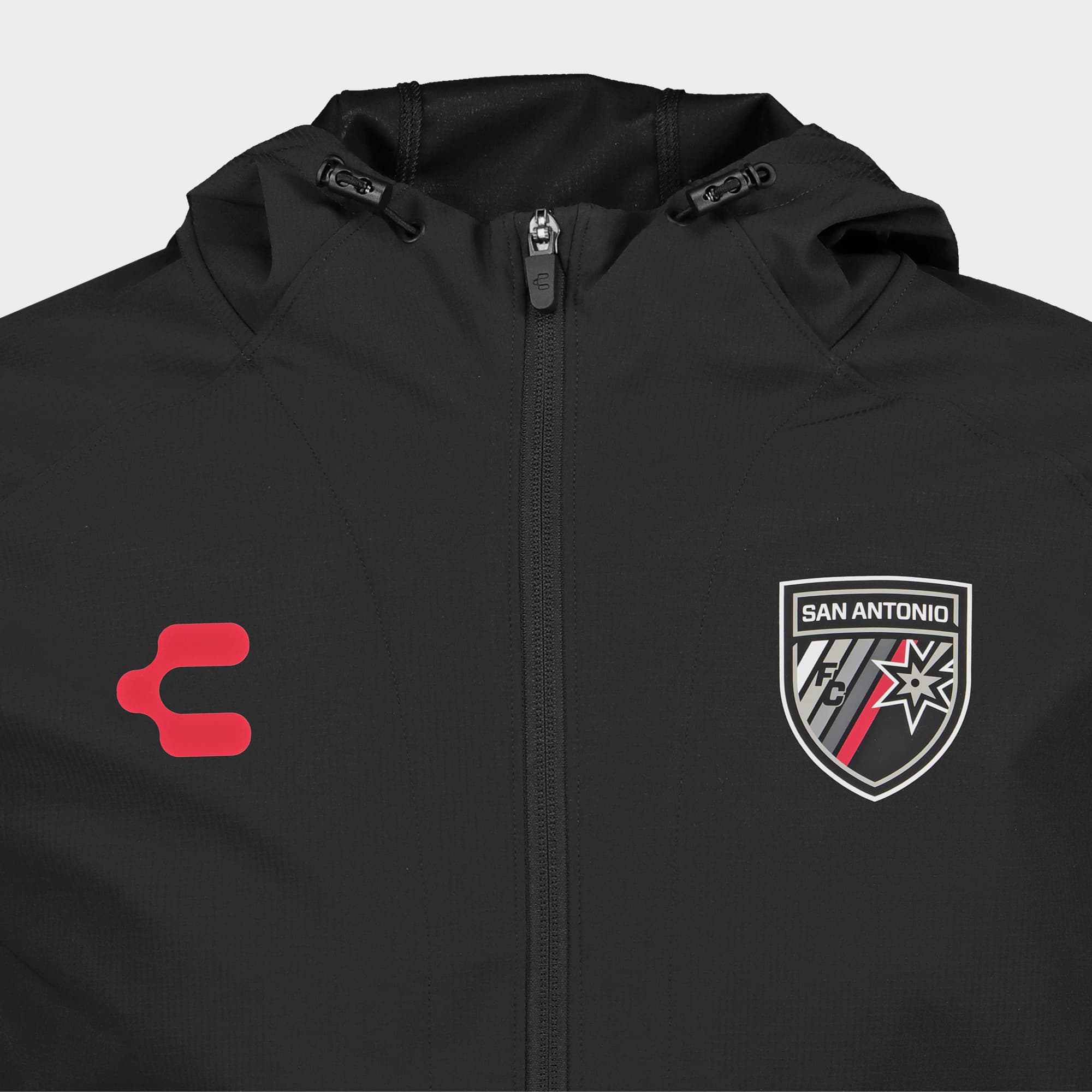 Black San Antonio Jacket for Men Charly Sport Soccer Gear