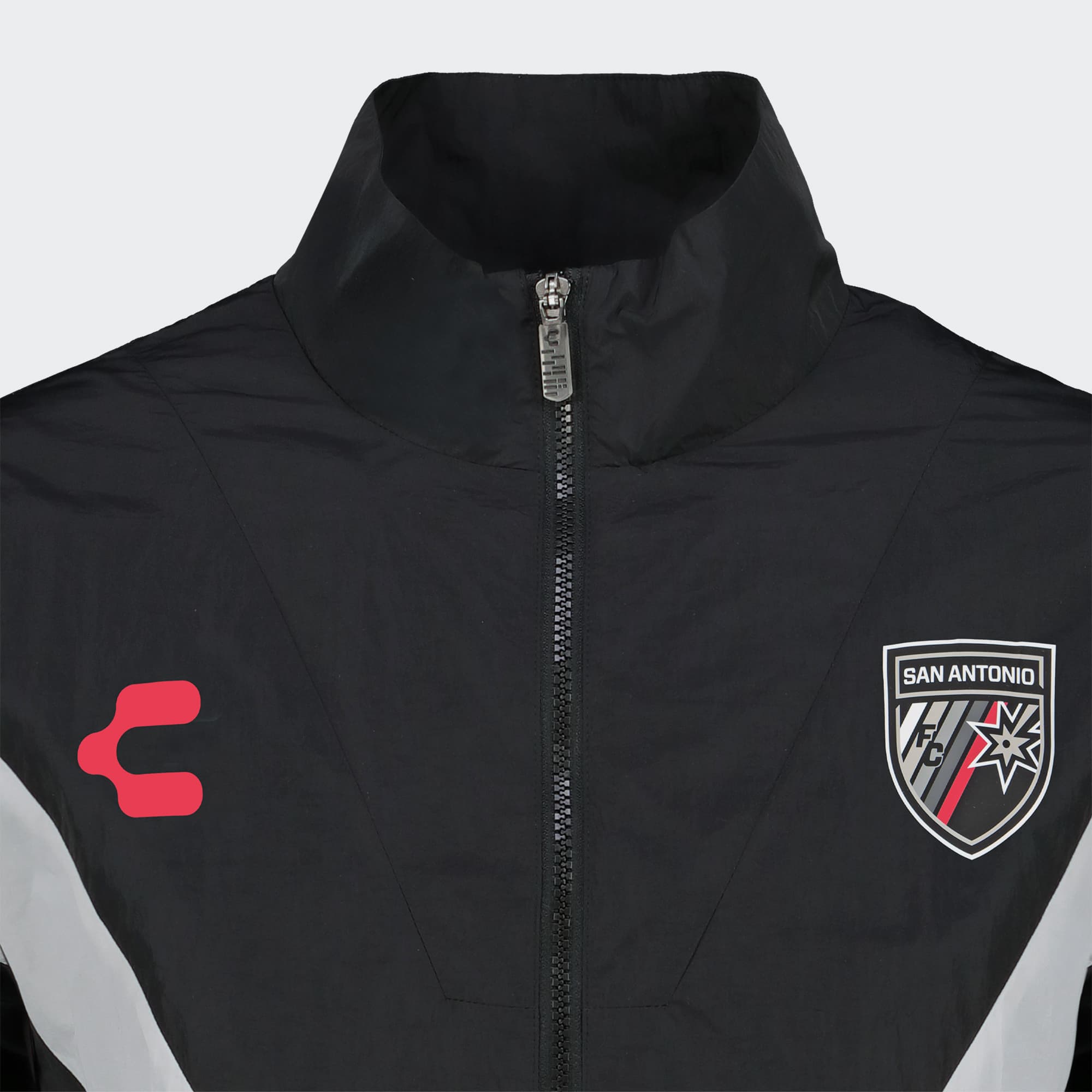 Black White San Antonio Jacket for Men Charly Sport Soccer Gear