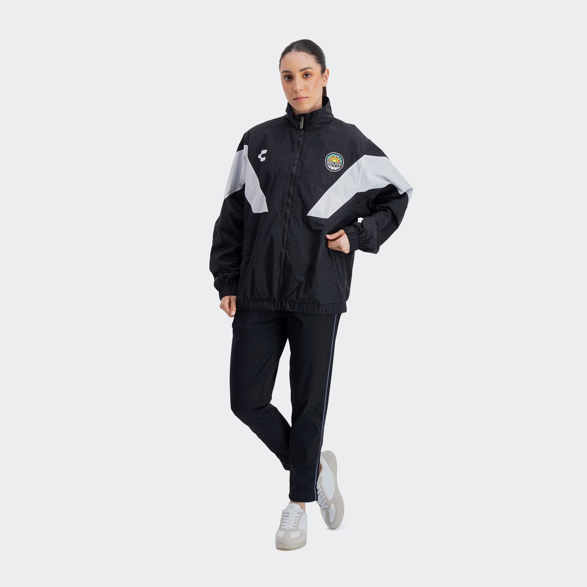 Black White Oakland Soul Jacket for Men Charly Sport Soccer Gear