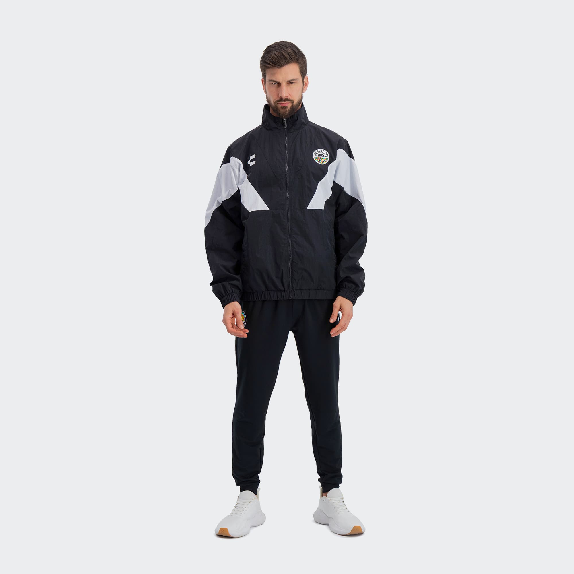 Black White Oakland Roots Jacket for Men Charly Sport Soccer Gear