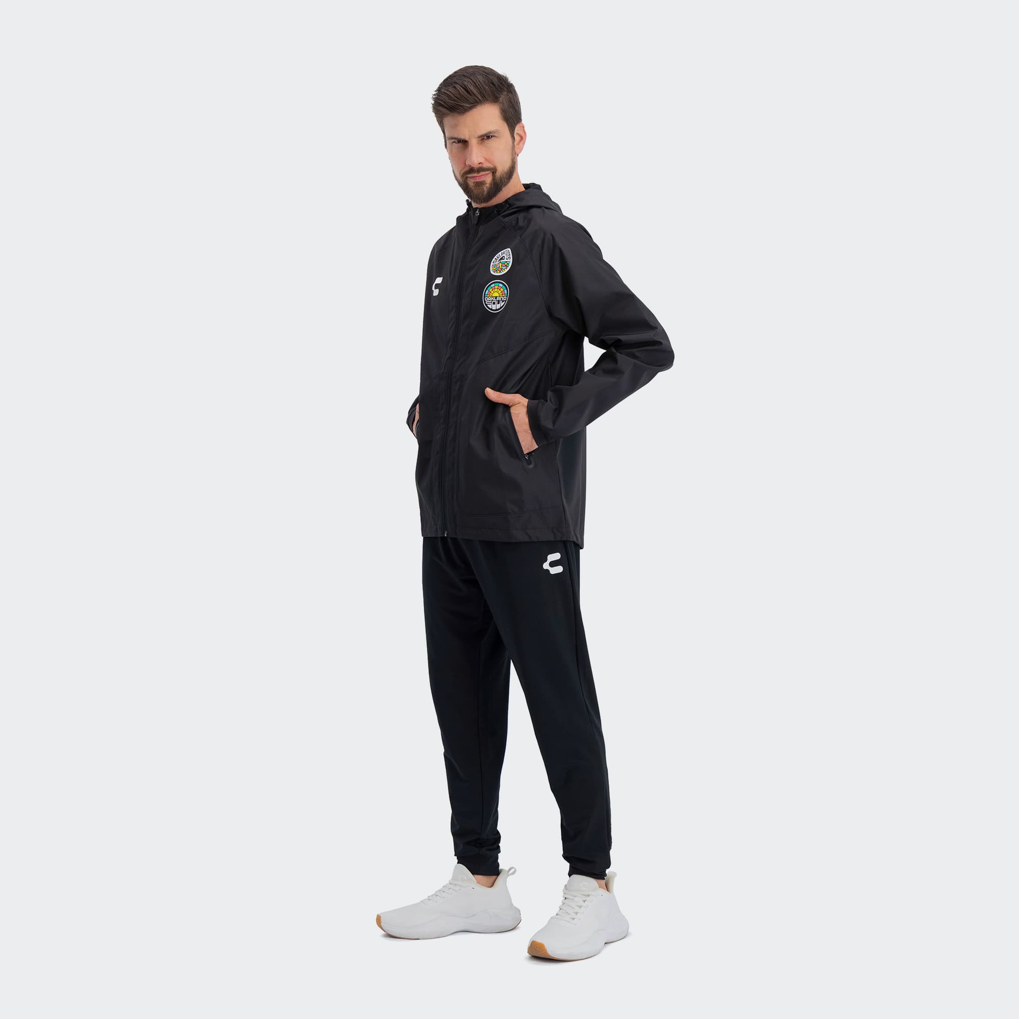 Black Oakland Roots Jacket for Men Charly Sport Soccer