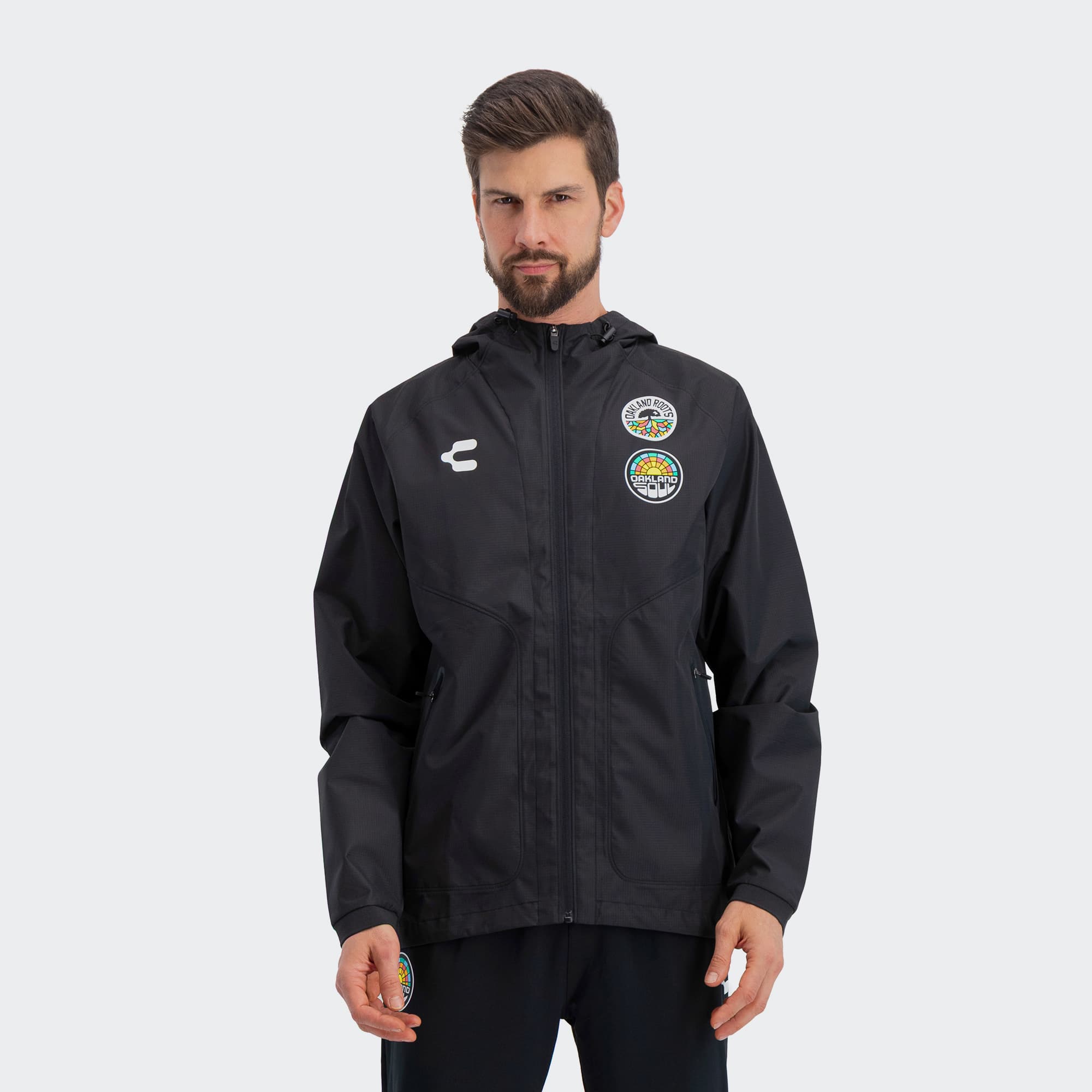 Black Oakland Roots Jacket for Men Charly Sport Soccer
