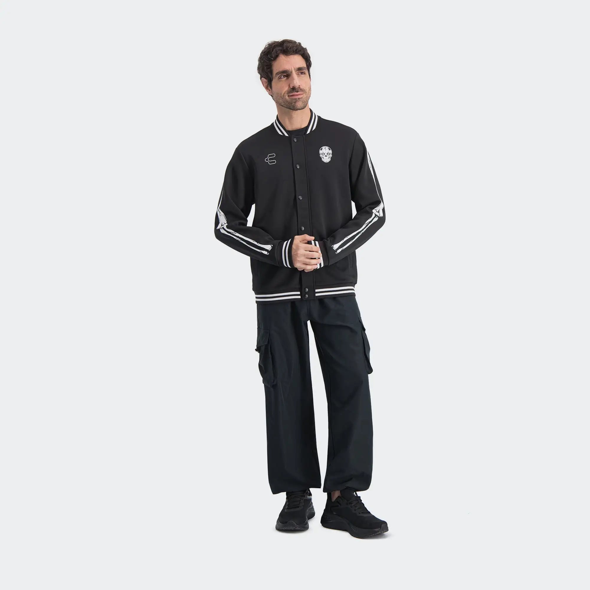 Black Dia de Muertos Futbol Eterno Bomber Jacket Charly Sport