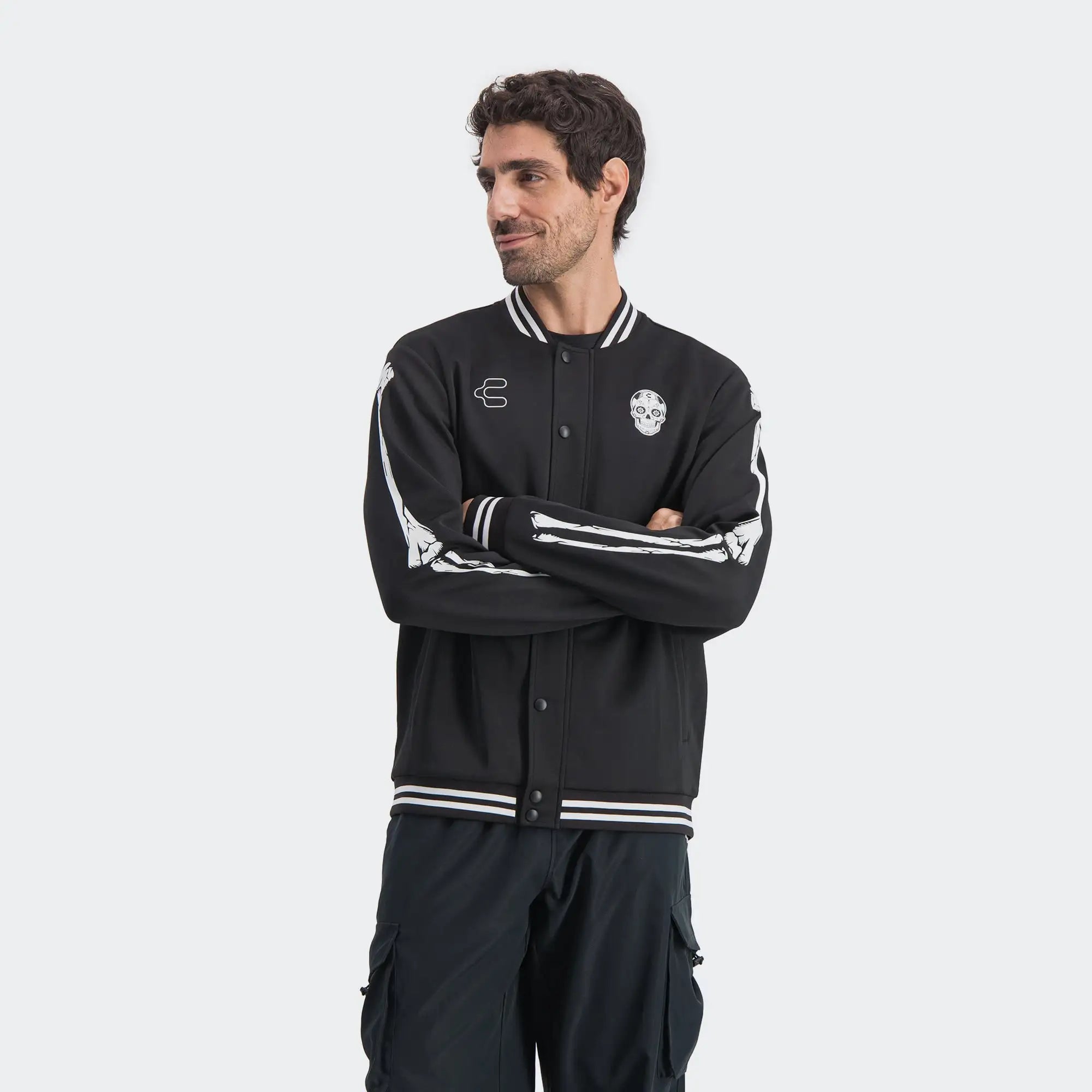 Black Dia de Muertos Futbol Eterno Bomber Jacket Charly Sport