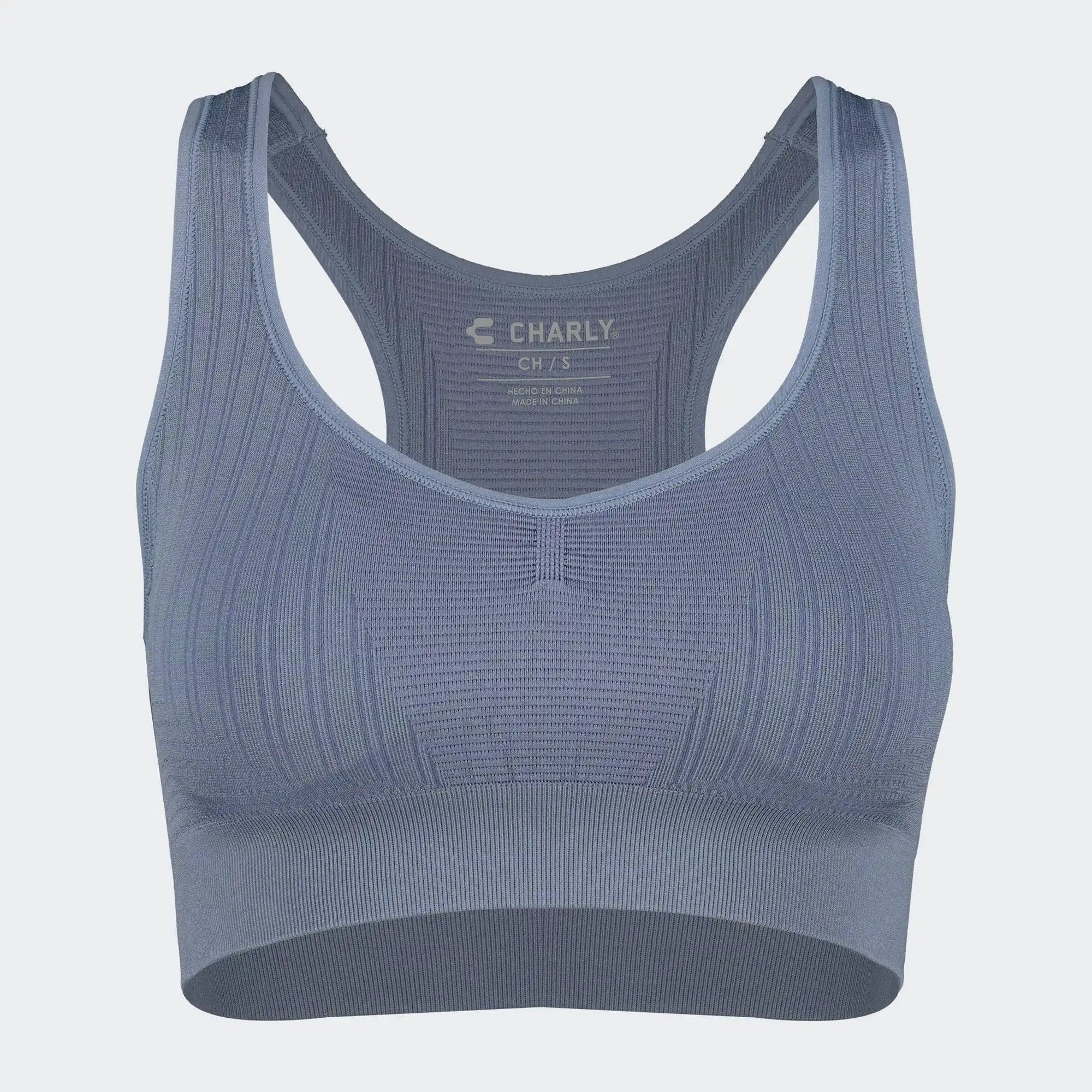 Blue Training Seamless Top for Women Charly Sport