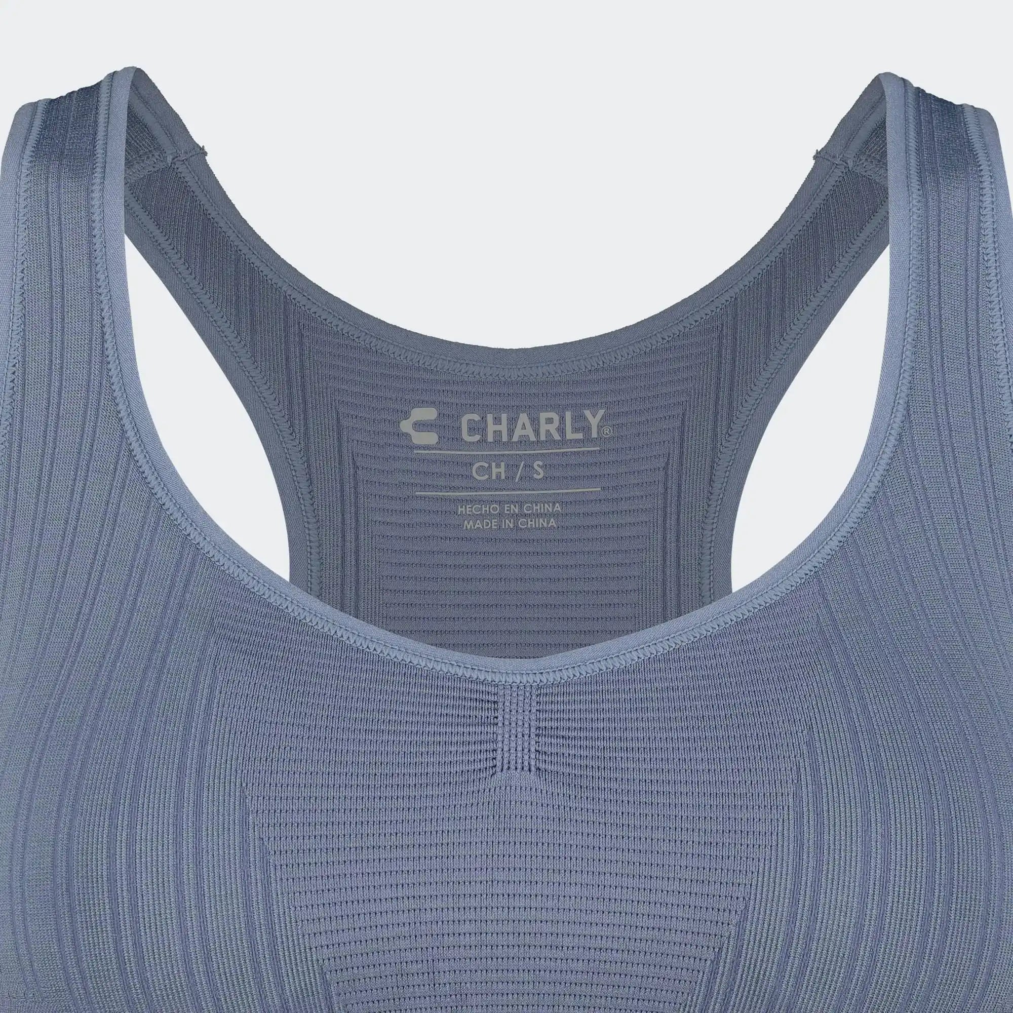 Blue Training Seamless Top for Women Charly Sport