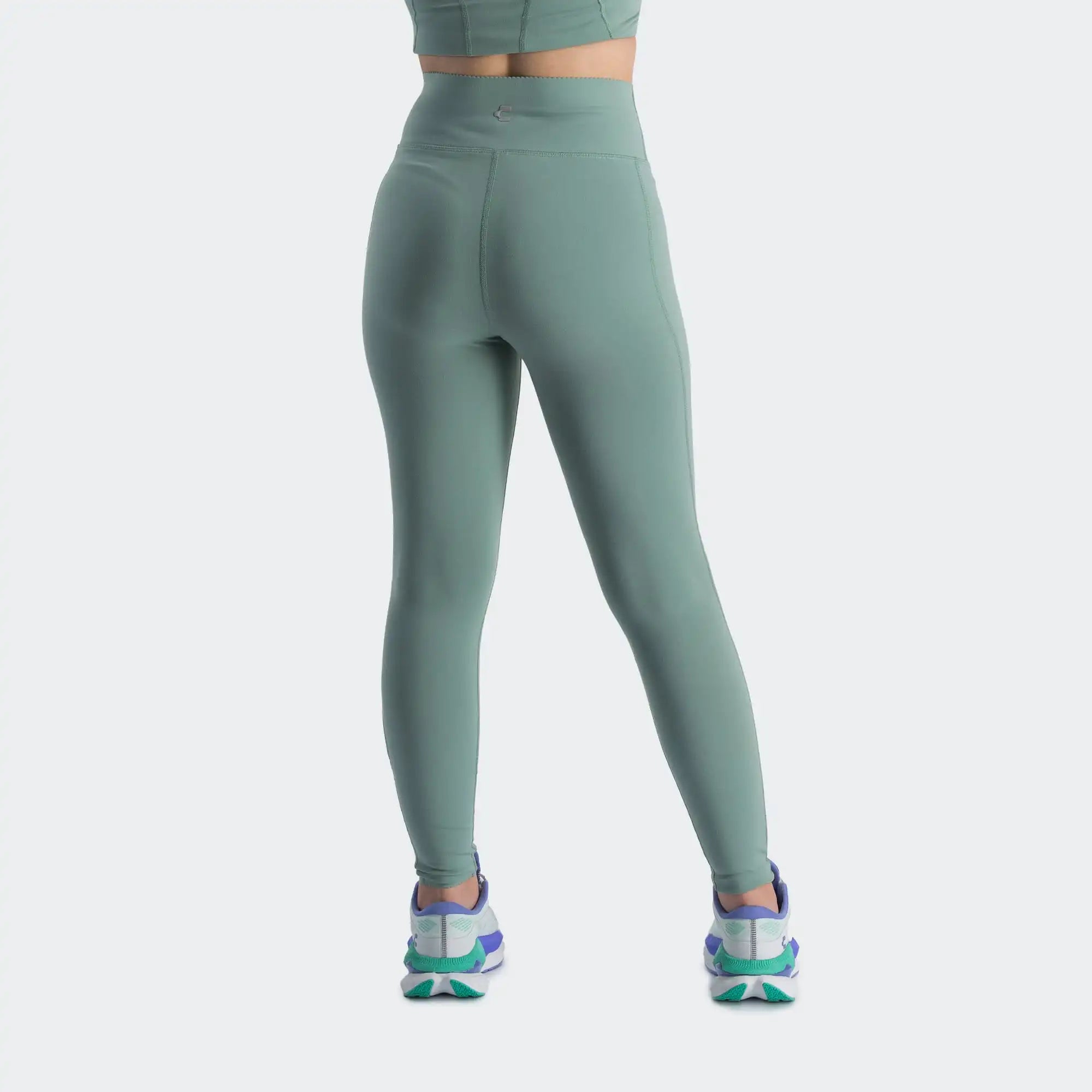 Green High Waistband Legging for Women Charly Lifestyle Training